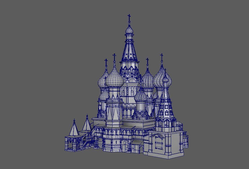 Saint Basil Cathedral A Wonder of Moscow Architecture Low-poly 3D model_15