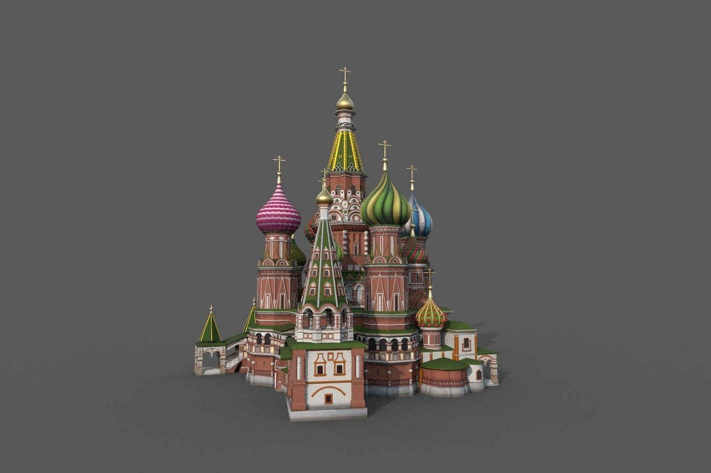 Saint Basil Cathedral A Wonder of Moscow Architecture Low-poly 3D model_5