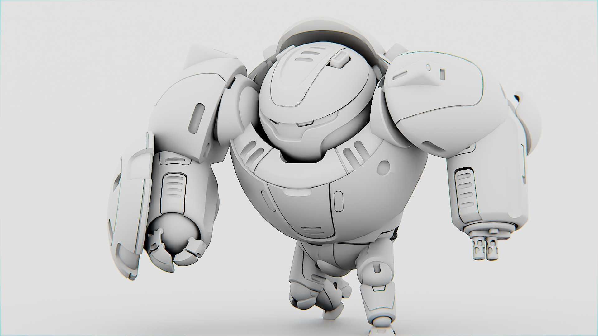 BATTLE DROID OMNIOUS  Rigged for Unreal Engine - Unity - MIXAMO  3D model_32