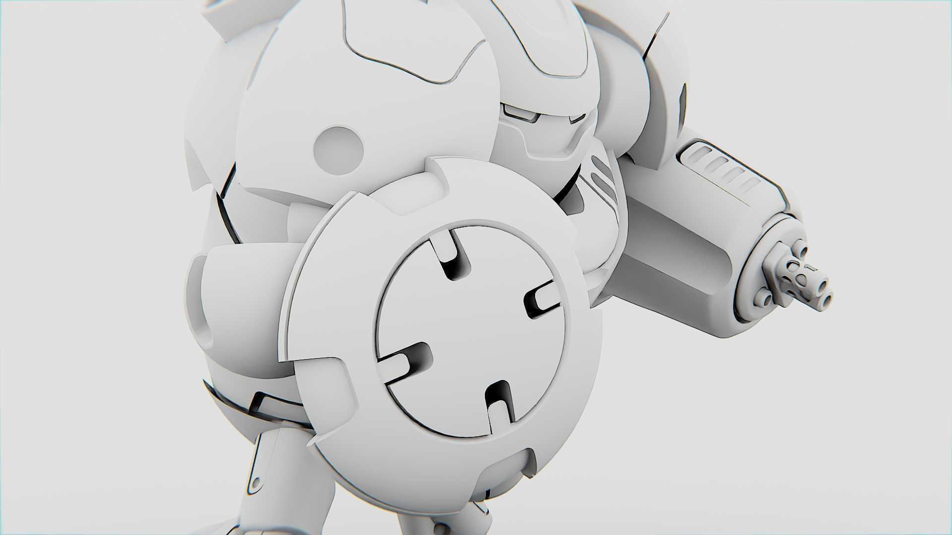 BATTLE DROID OMNIOUS  Rigged for Unreal Engine - Unity - MIXAMO  3D model_36