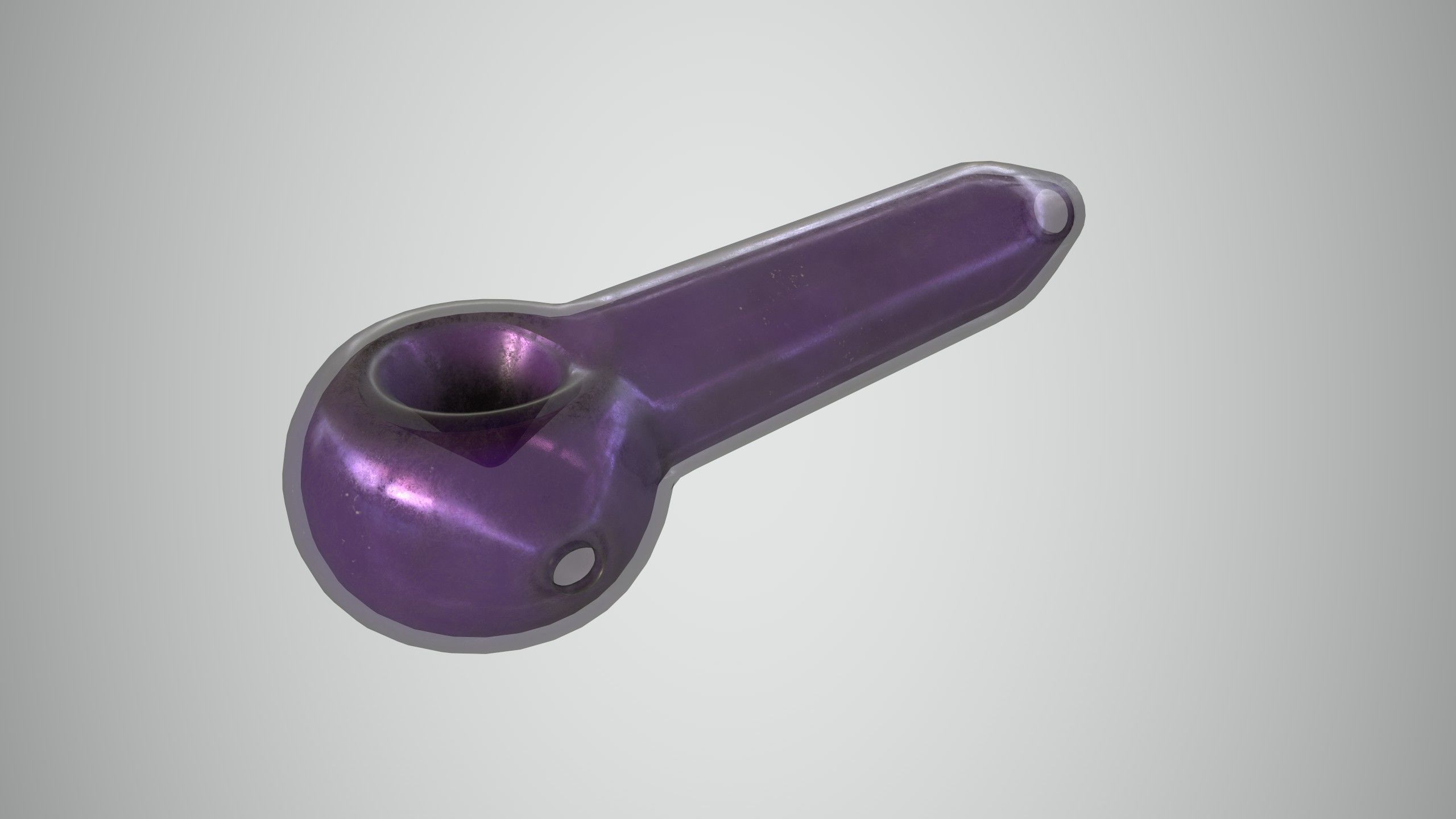 Glass Pipe Low-poly 3D model_7
