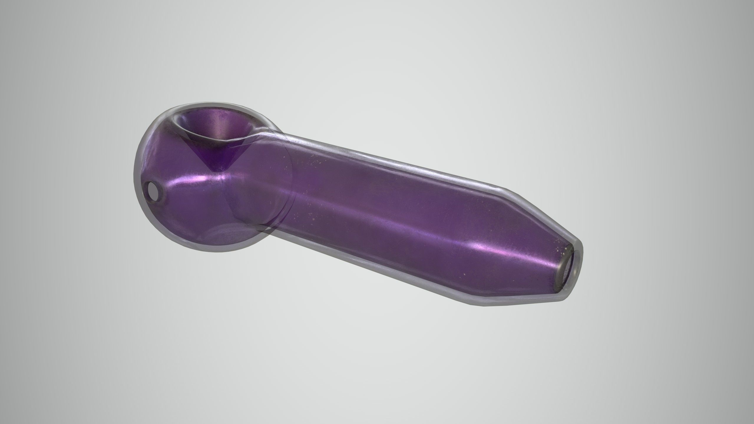 Glass Pipe Low-poly 3D model_8