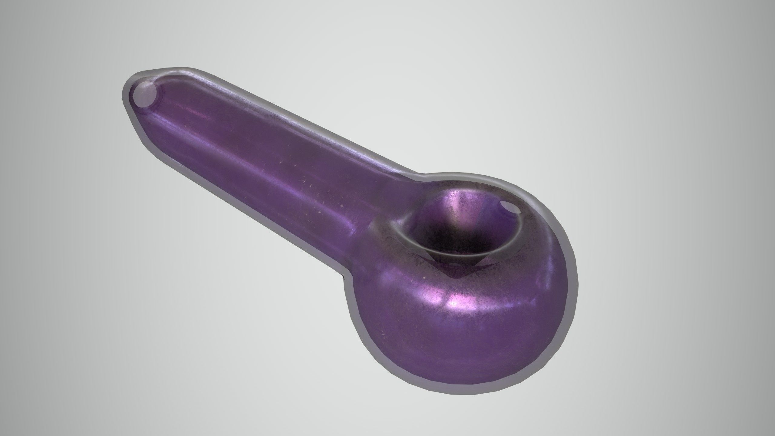 Glass Pipe Low-poly 3D model_9