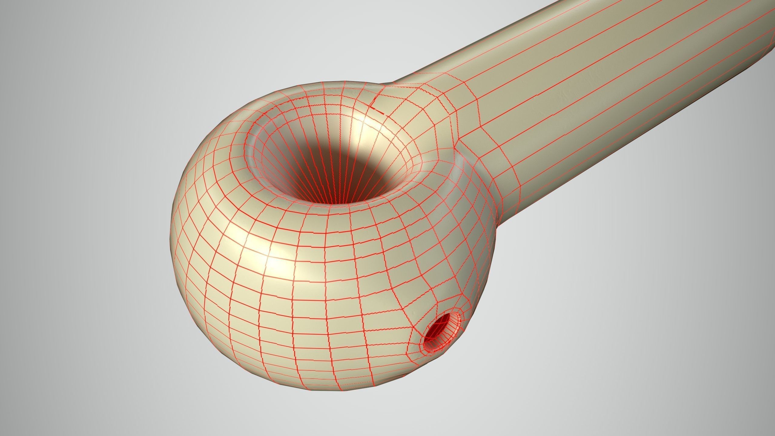 Glass Pipe Low-poly 3D model_25