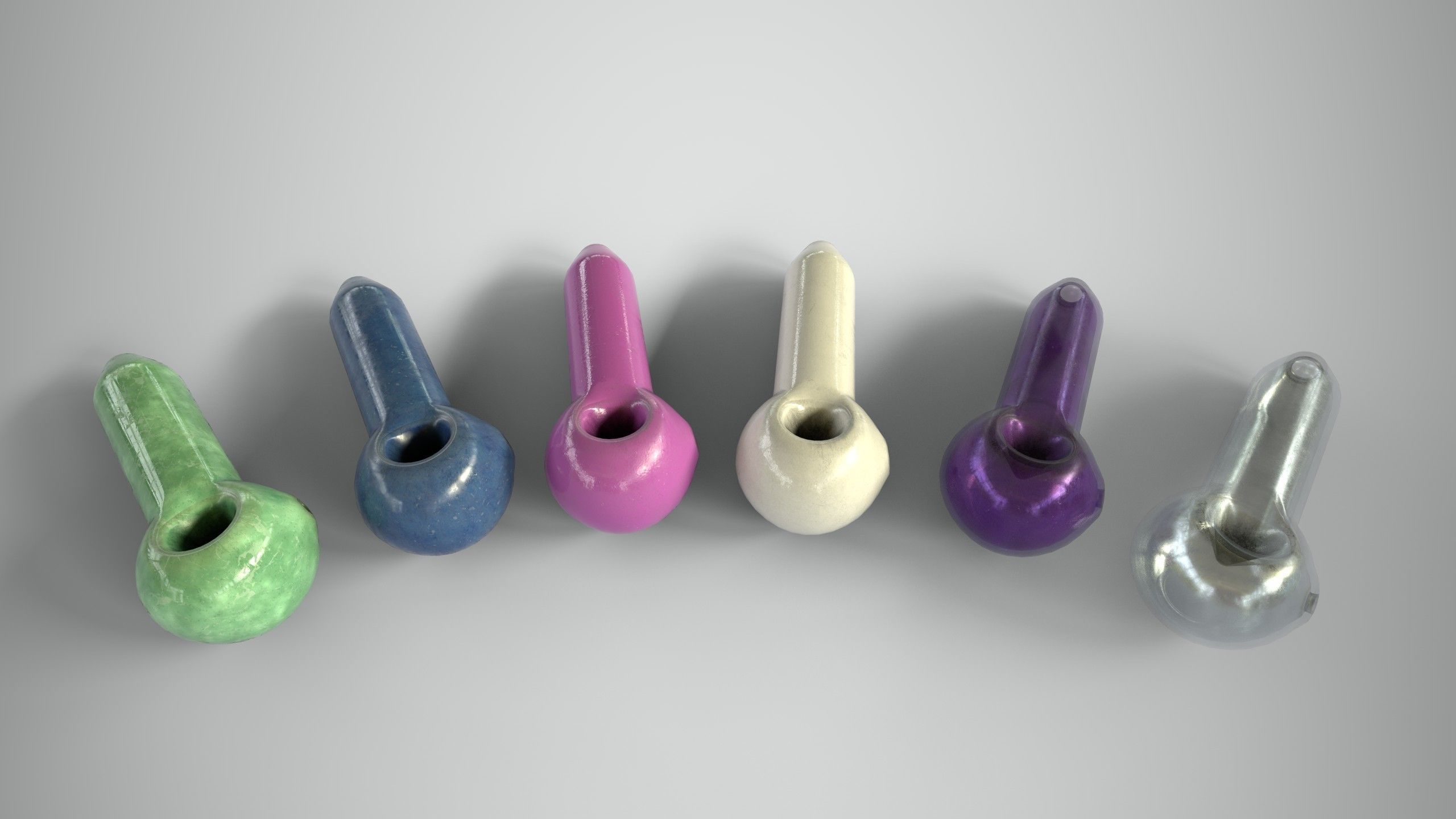 Glass Pipe Low-poly 3D model_3