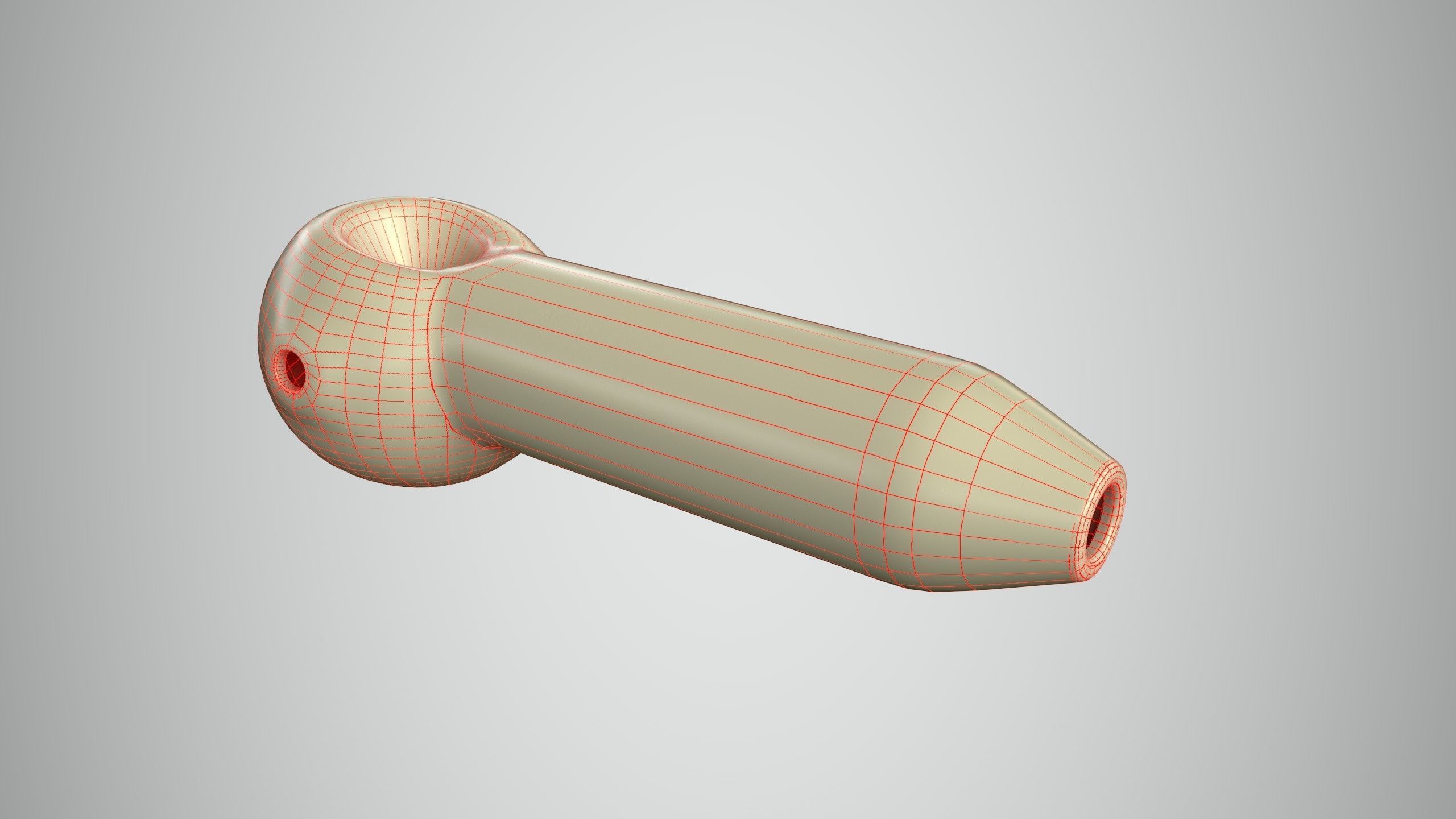 Glass Pipe Low-poly 3D model_22