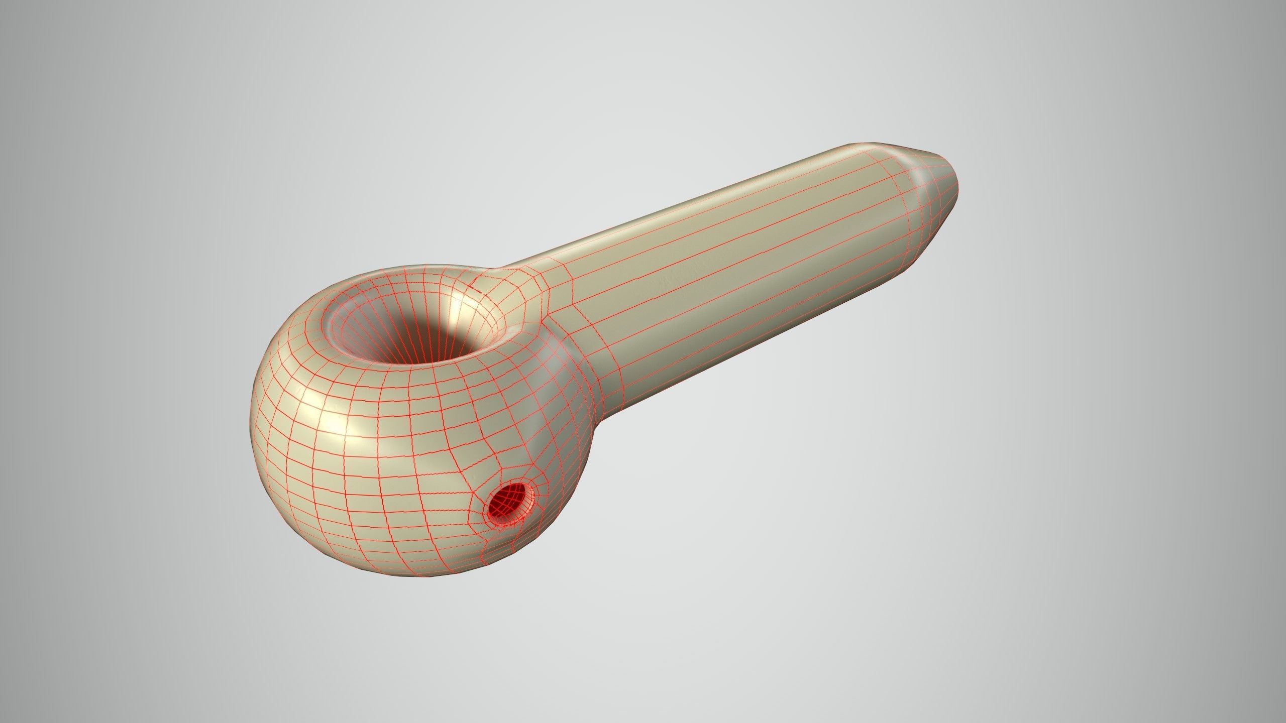 Glass Pipe Low-poly 3D model_24