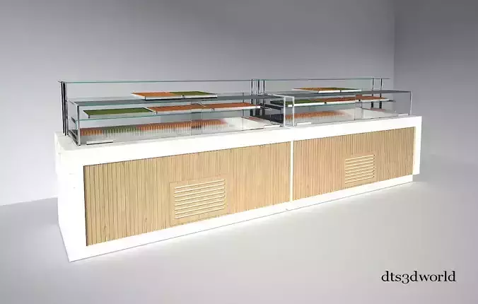 Dessert and Baklava Cabinet With Glass Shelves by DT