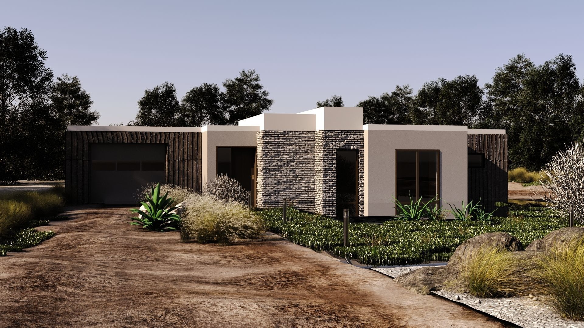 Forest House - villa 3D model 3D model_1