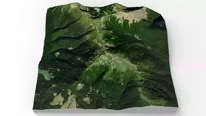 Mountain landscape Pop Ivan Ukraine 3D model
