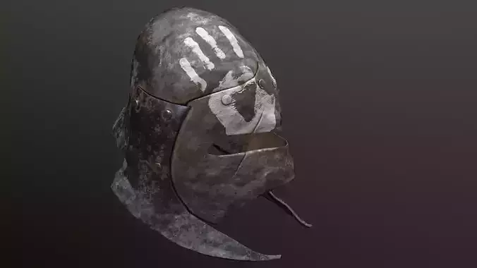 Uruk-hai Helmet Low-poly 3D model