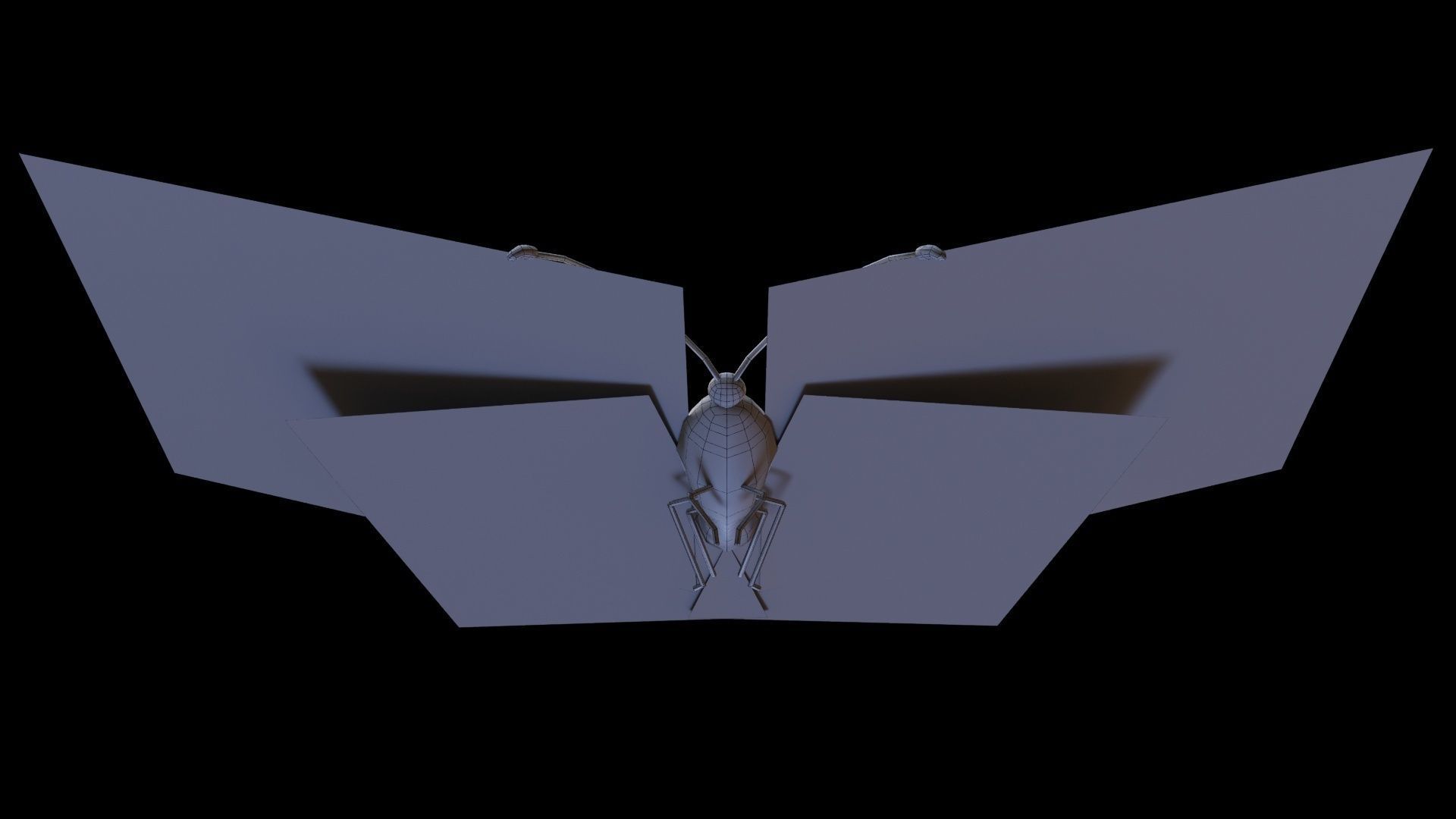 Fantasy Butterfly 01 Low-poly 3D model_10