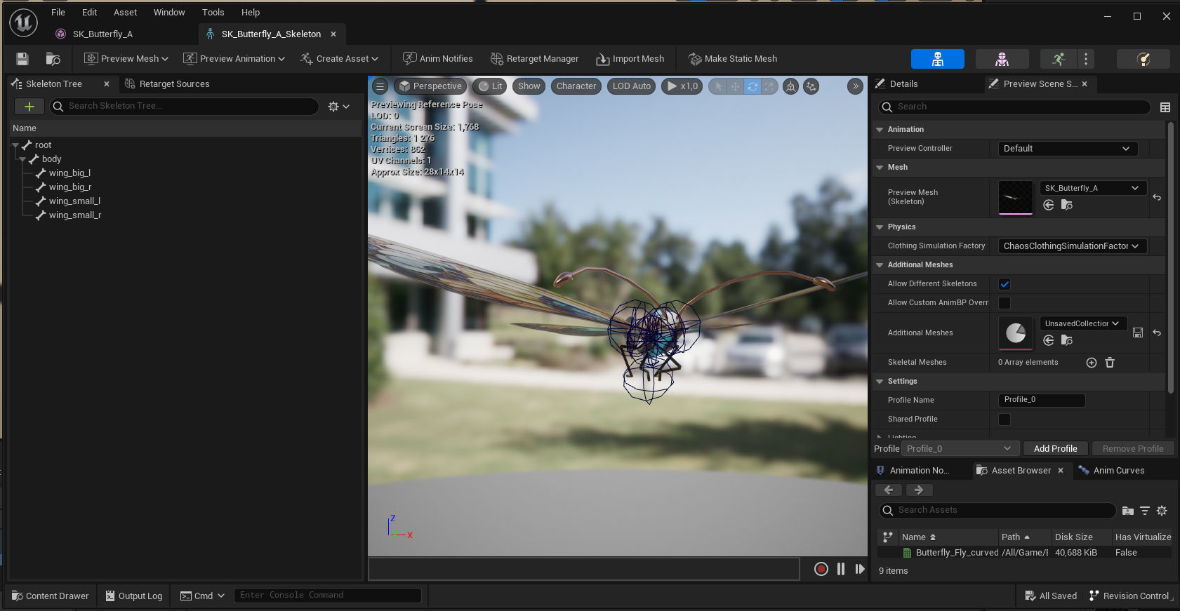 Fantasy Butterfly 01 Low-poly 3D model_6