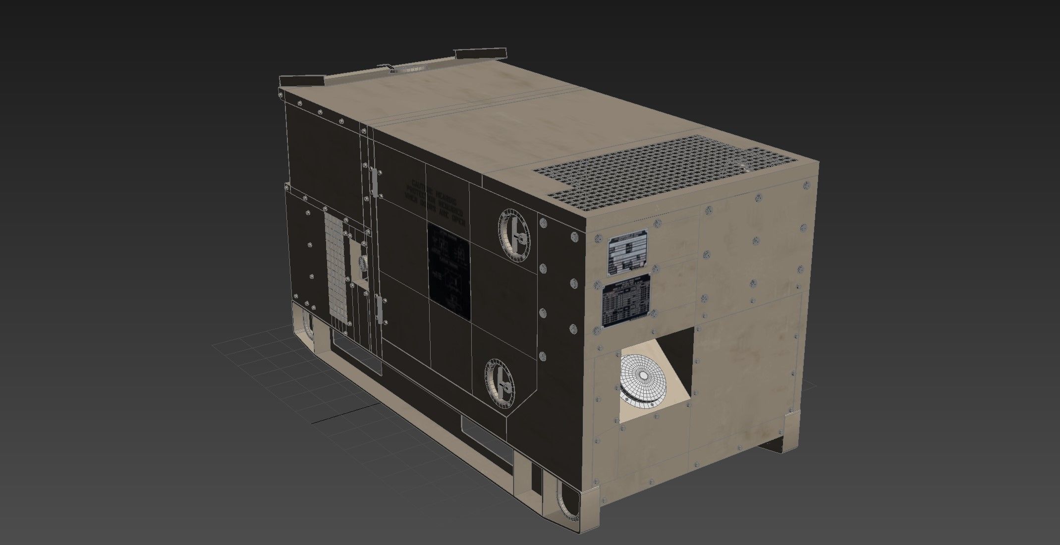 Diesel Generator MEP803A 10kW  3D model_10