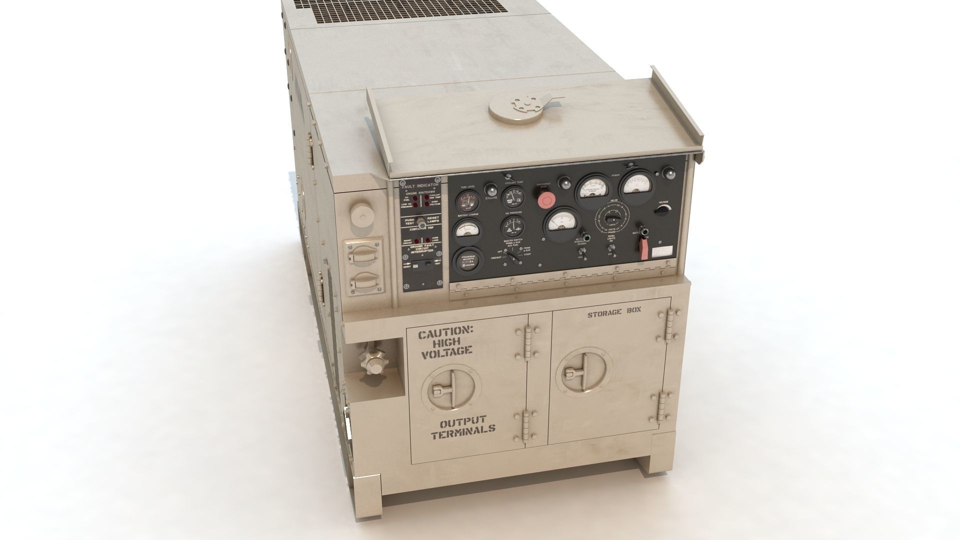 Diesel Generator MEP803A 10kW  3D model_5