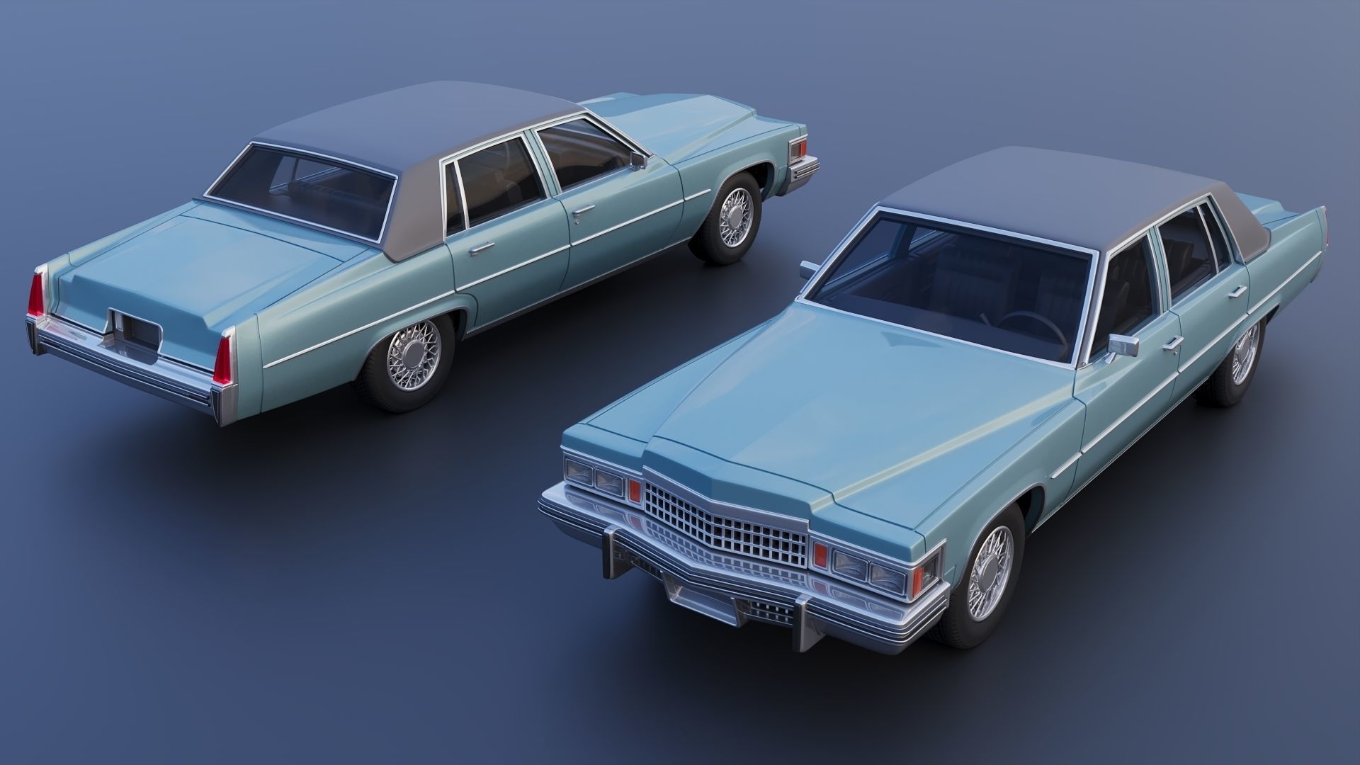 Cadillac Sedan Deville 1977 3D print model_1
