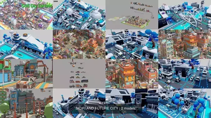 SICIFI AND FUTURE CITY 3D Model Collection
