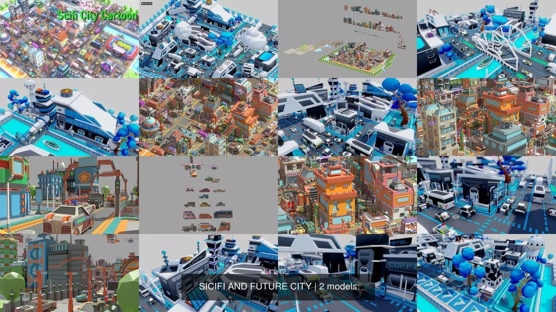 SICIFI AND FUTURE CITY 3D Model Collection_0