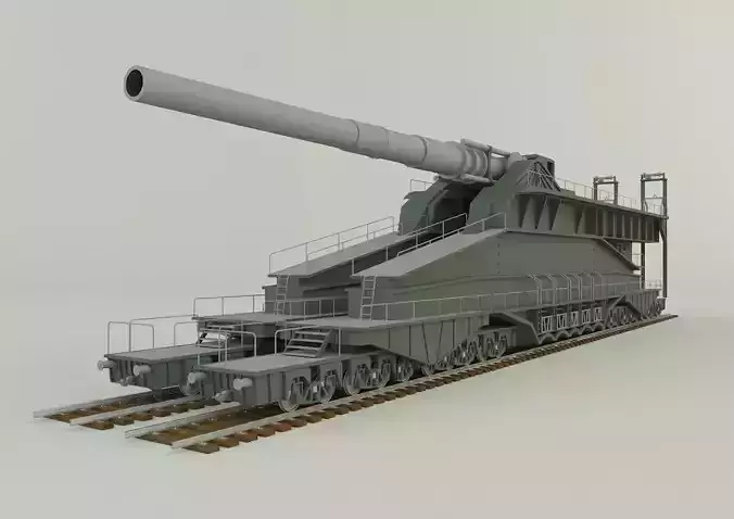 Schwerer Gustav gun 3D model