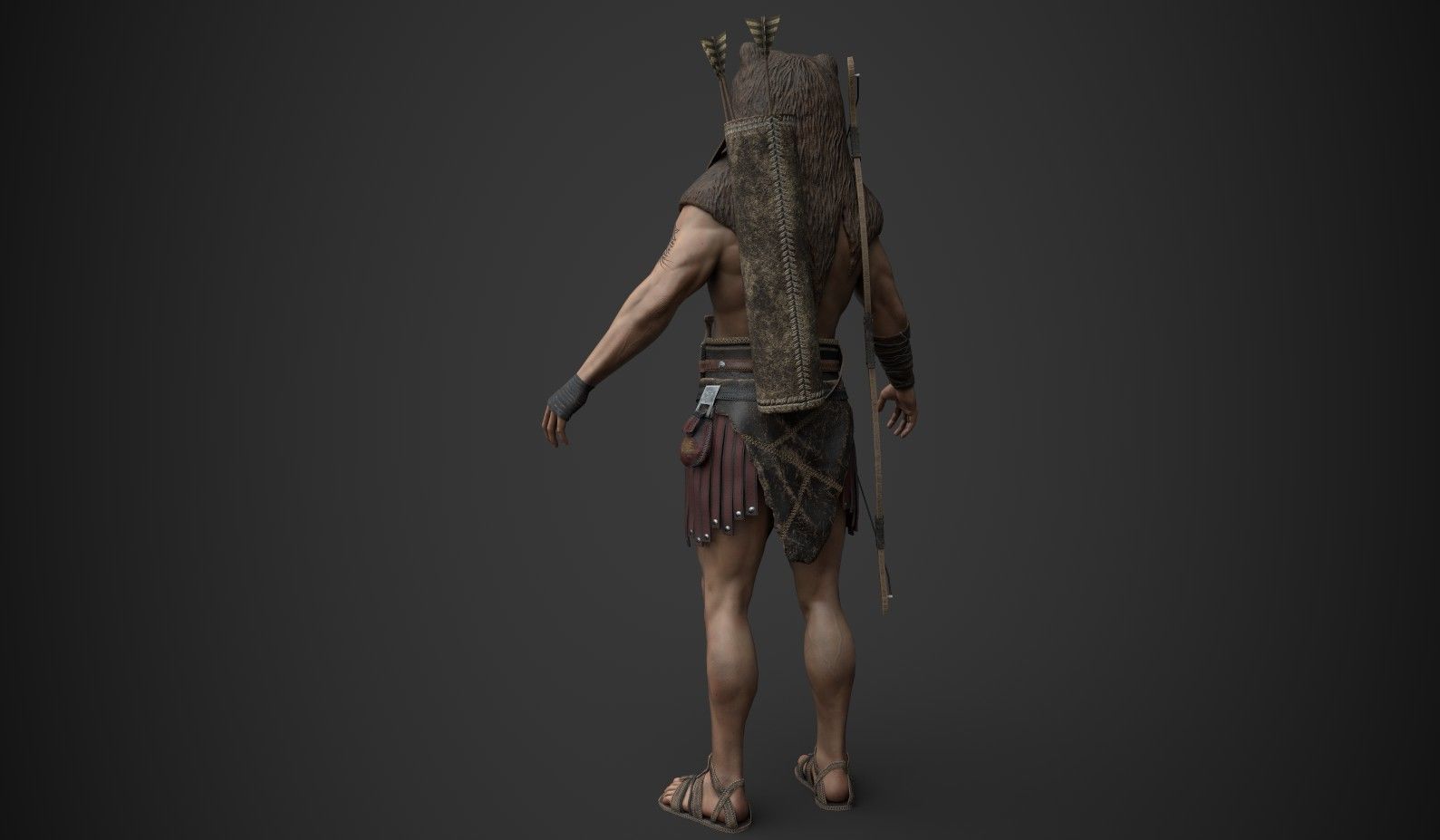 Hunter Low-poly 3D model_1