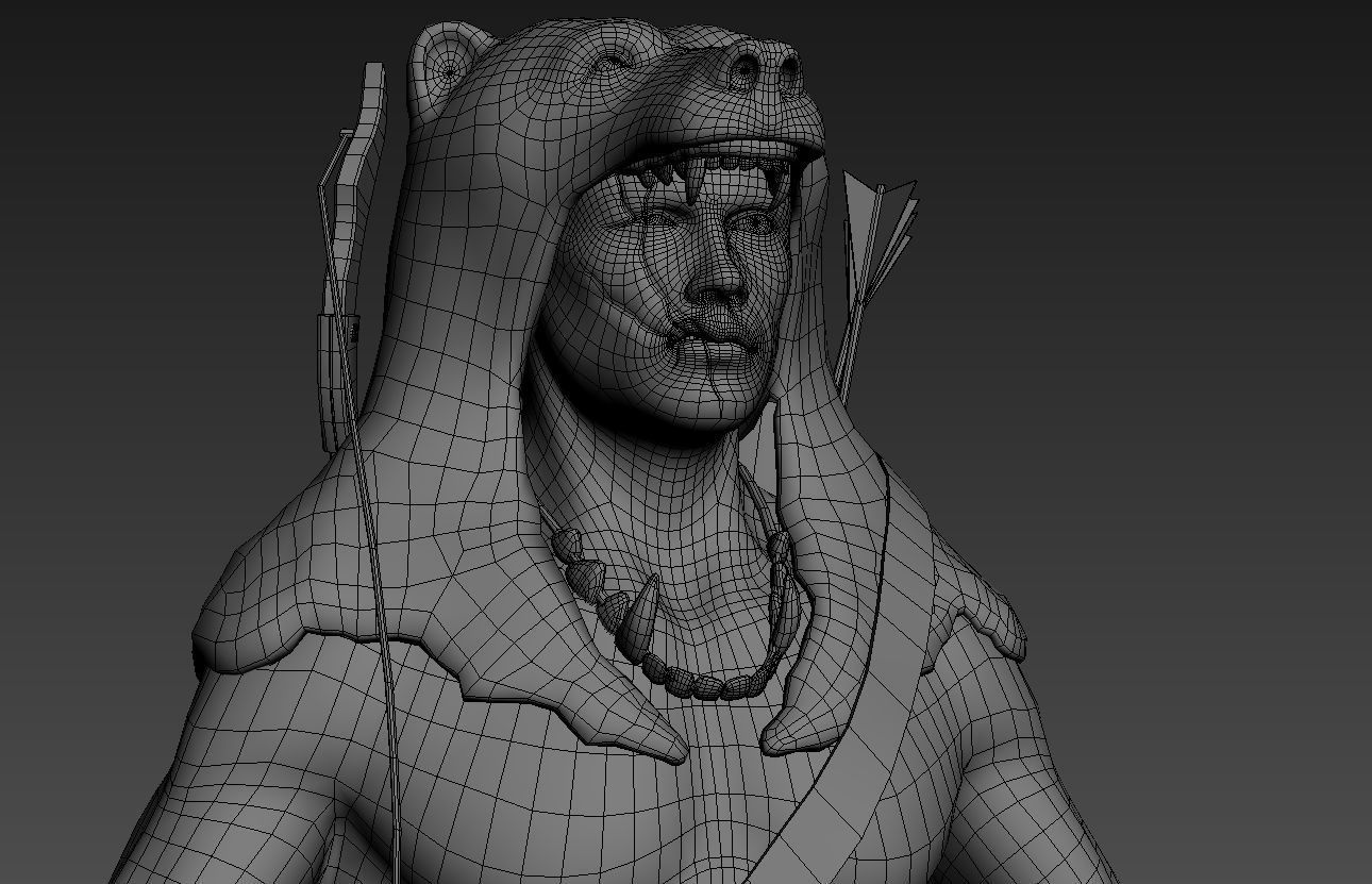 Hunter Low-poly 3D model_6