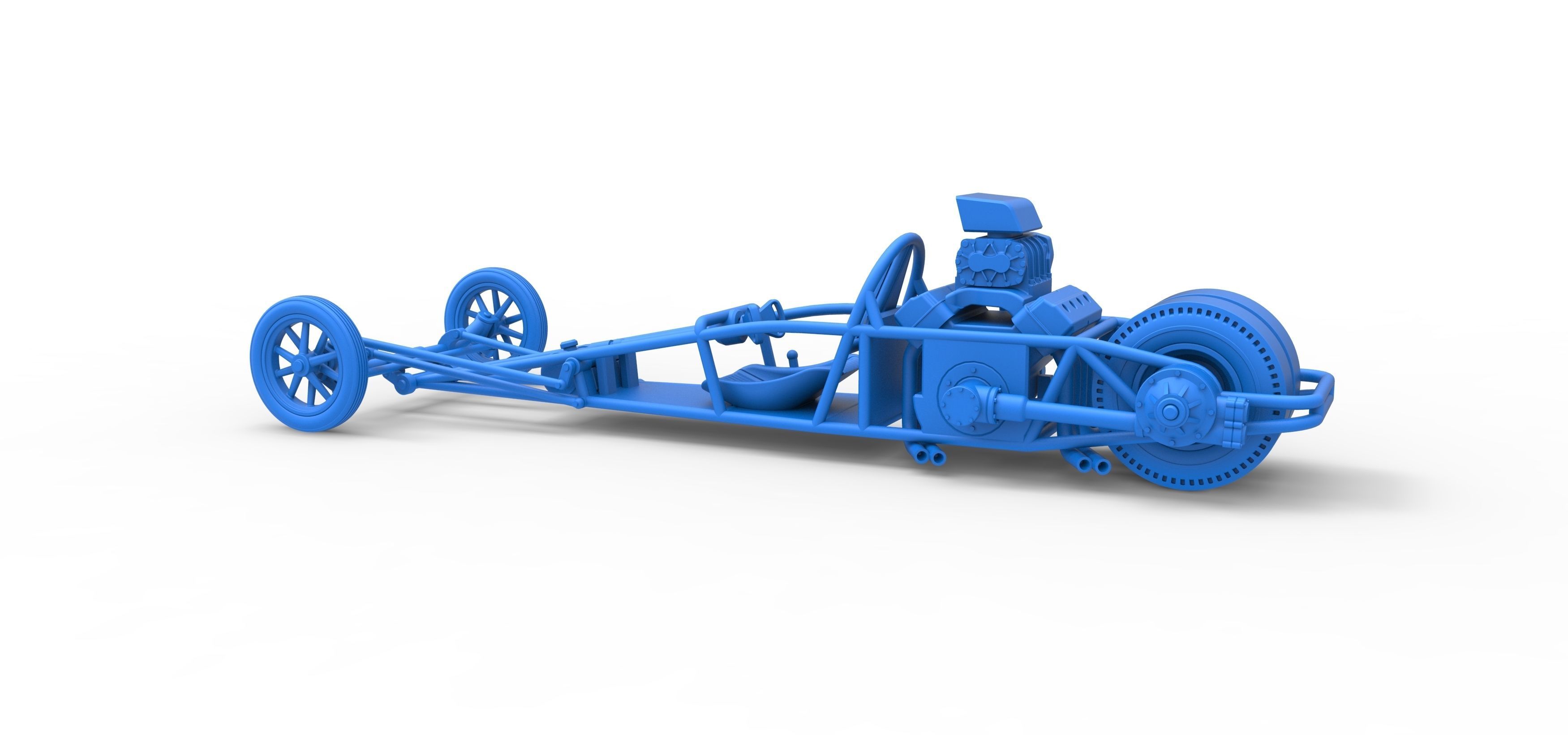 Rear engine old school dragster V2 Scale 1 to 25 3D print model_37