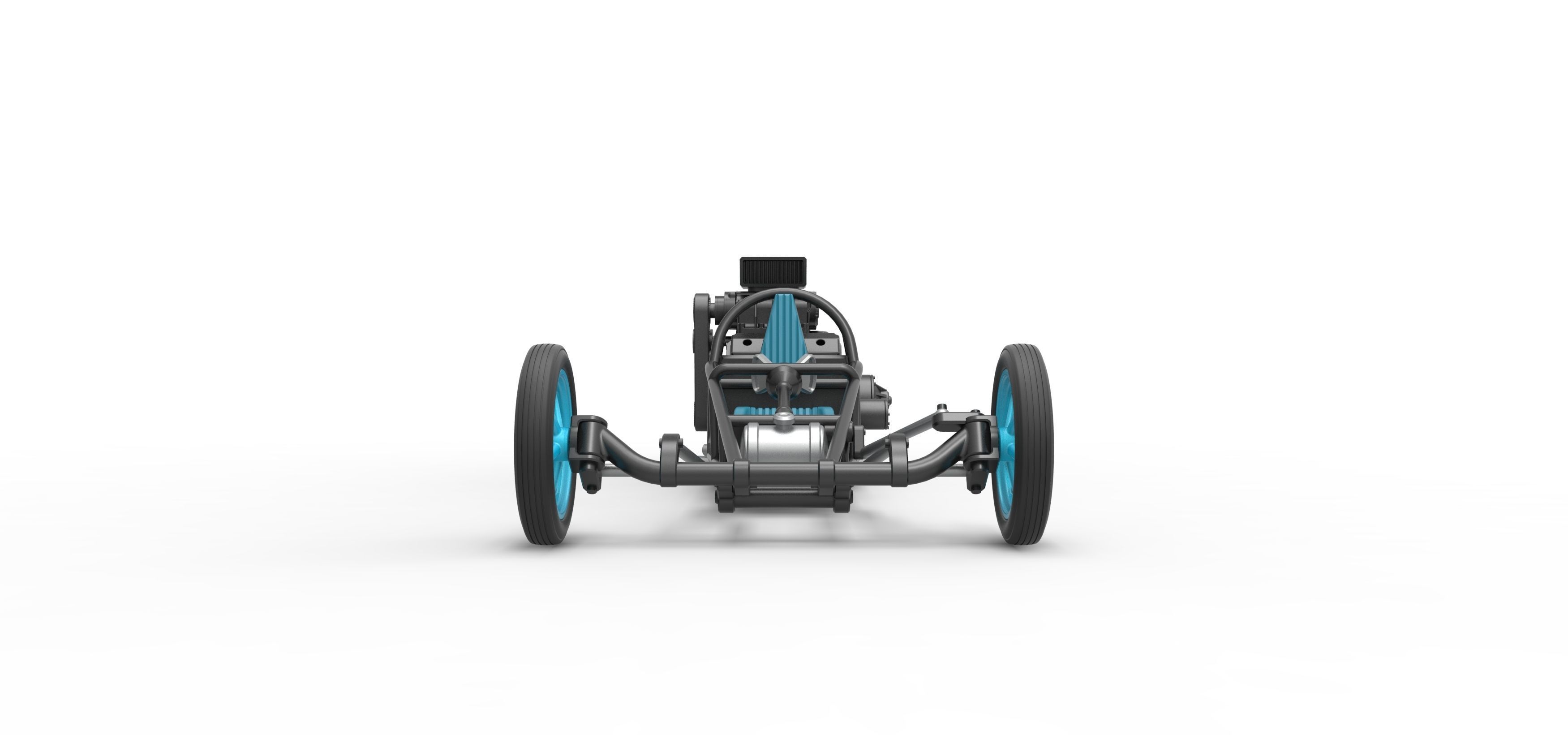 Rear engine old school dragster V2 Scale 1 to 25 3D print model_7