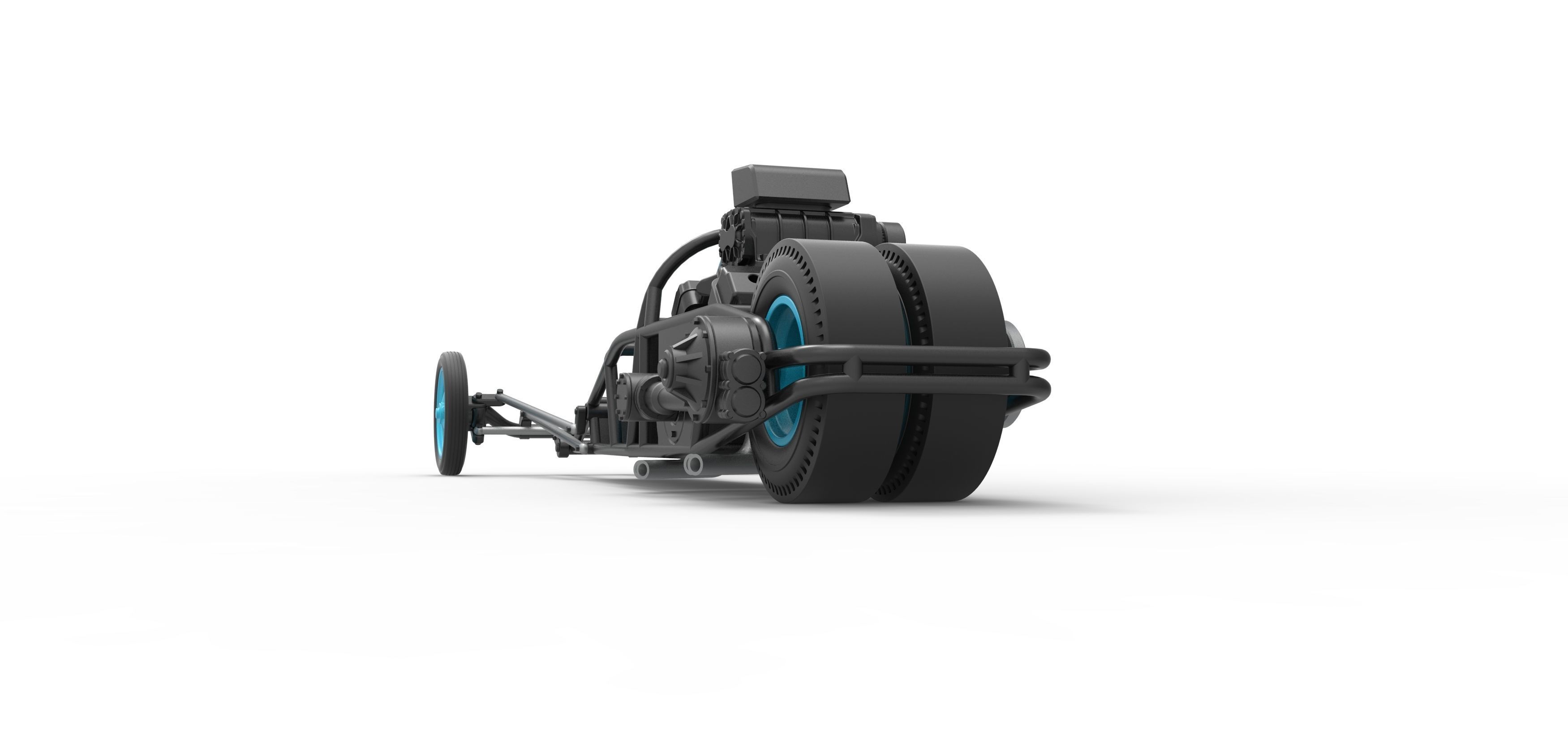 Rear engine old school dragster V2 Scale 1 to 25 3D print model_15