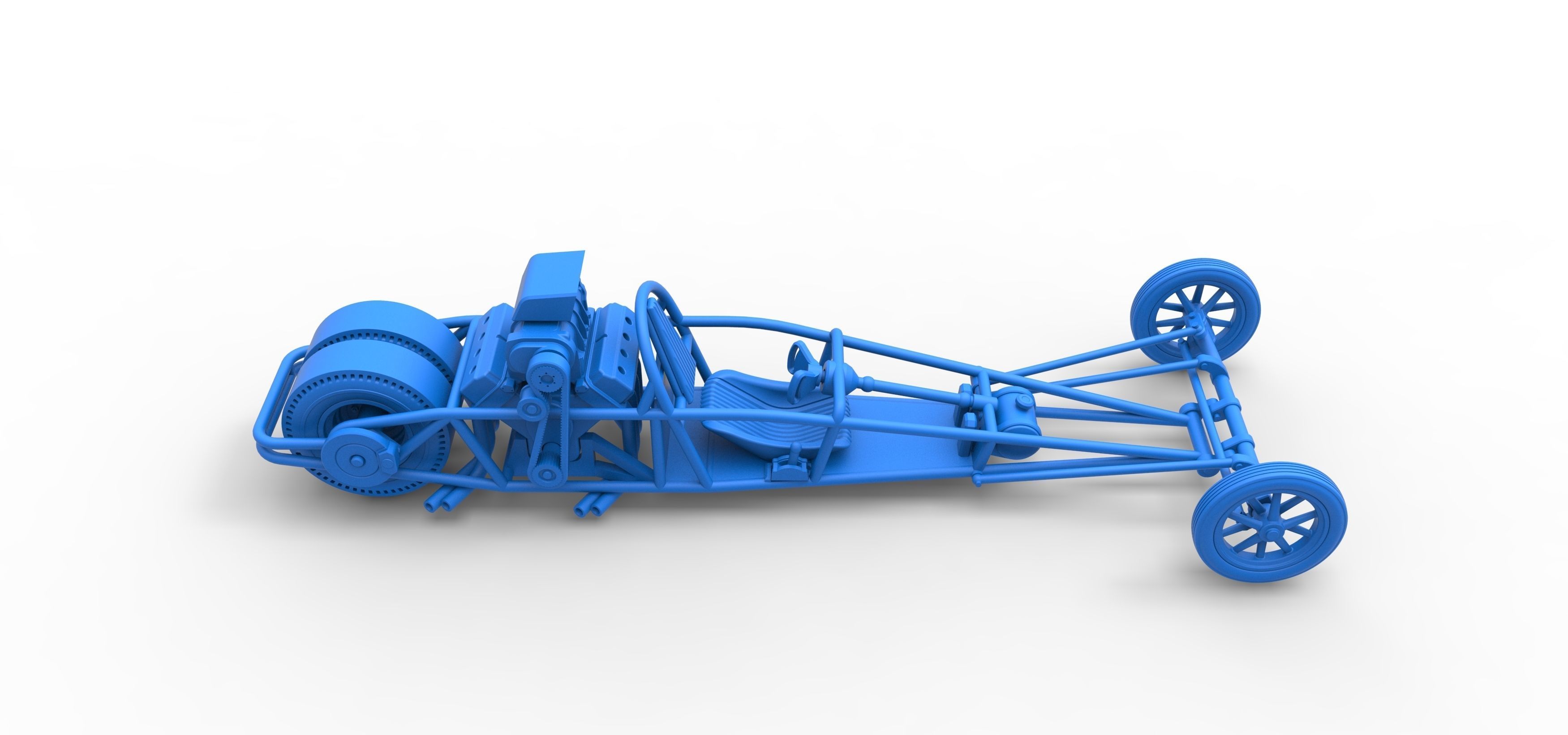 Rear engine old school dragster V2 Scale 1 to 25 3D print model_46