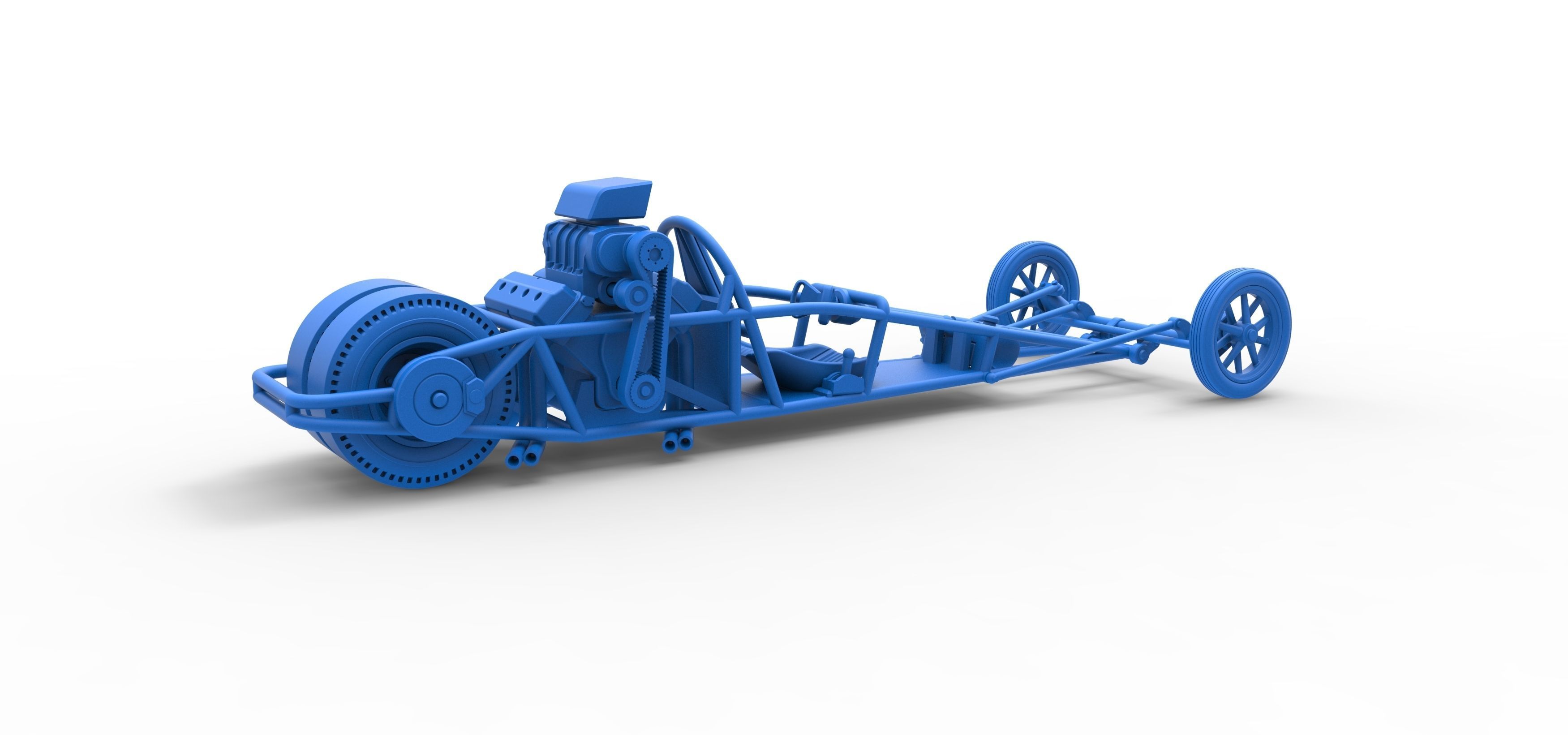 Rear engine old school dragster V2 Scale 1 to 25 3D print model_43