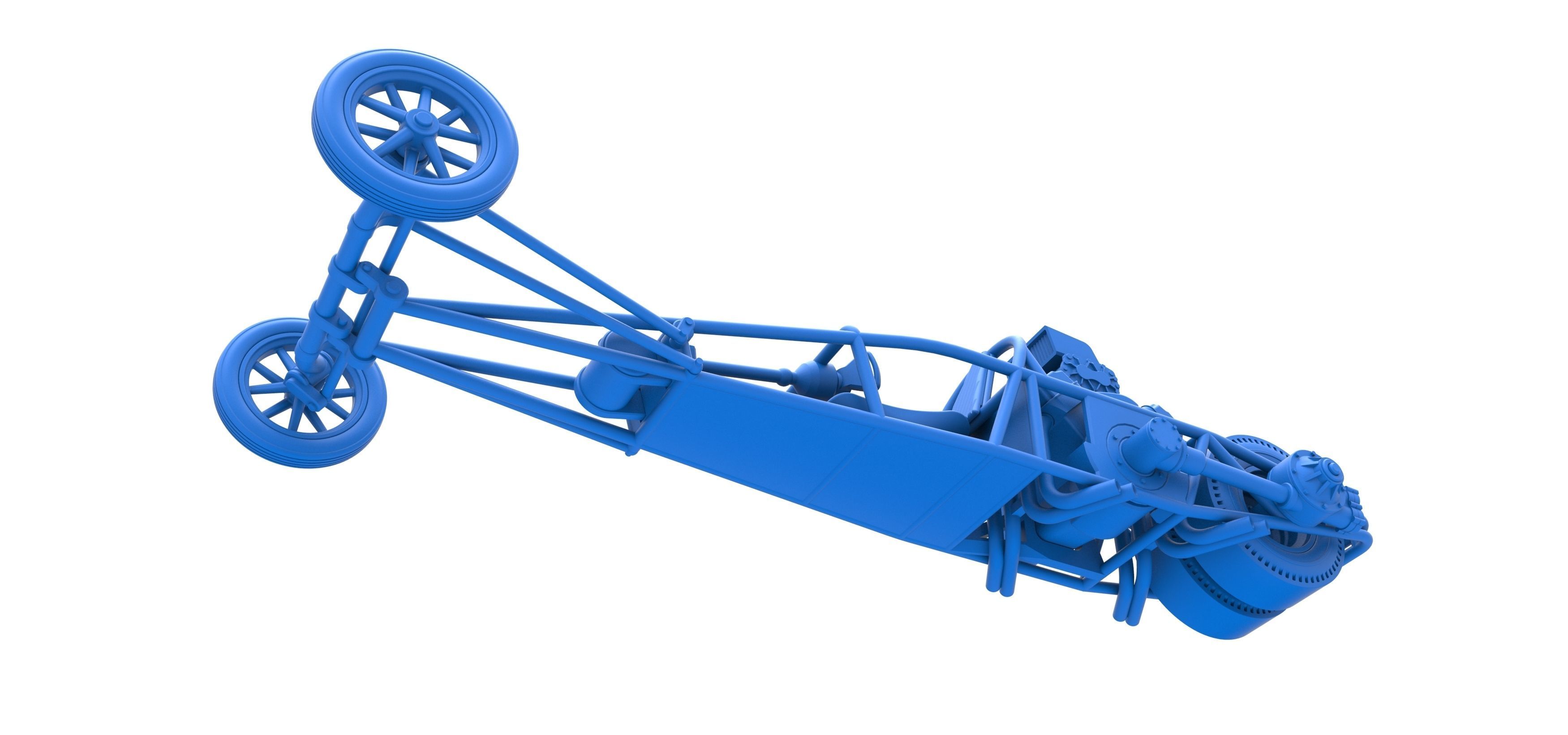 Rear engine old school dragster V2 Scale 1 to 25 3D print model_28