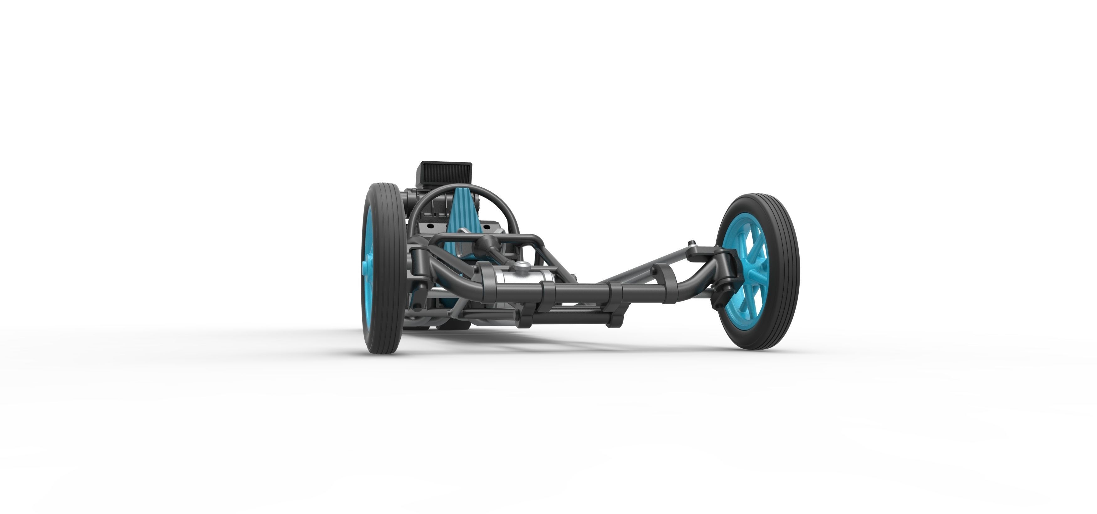 Rear engine old school dragster V2 Scale 1 to 25 3D print model_25