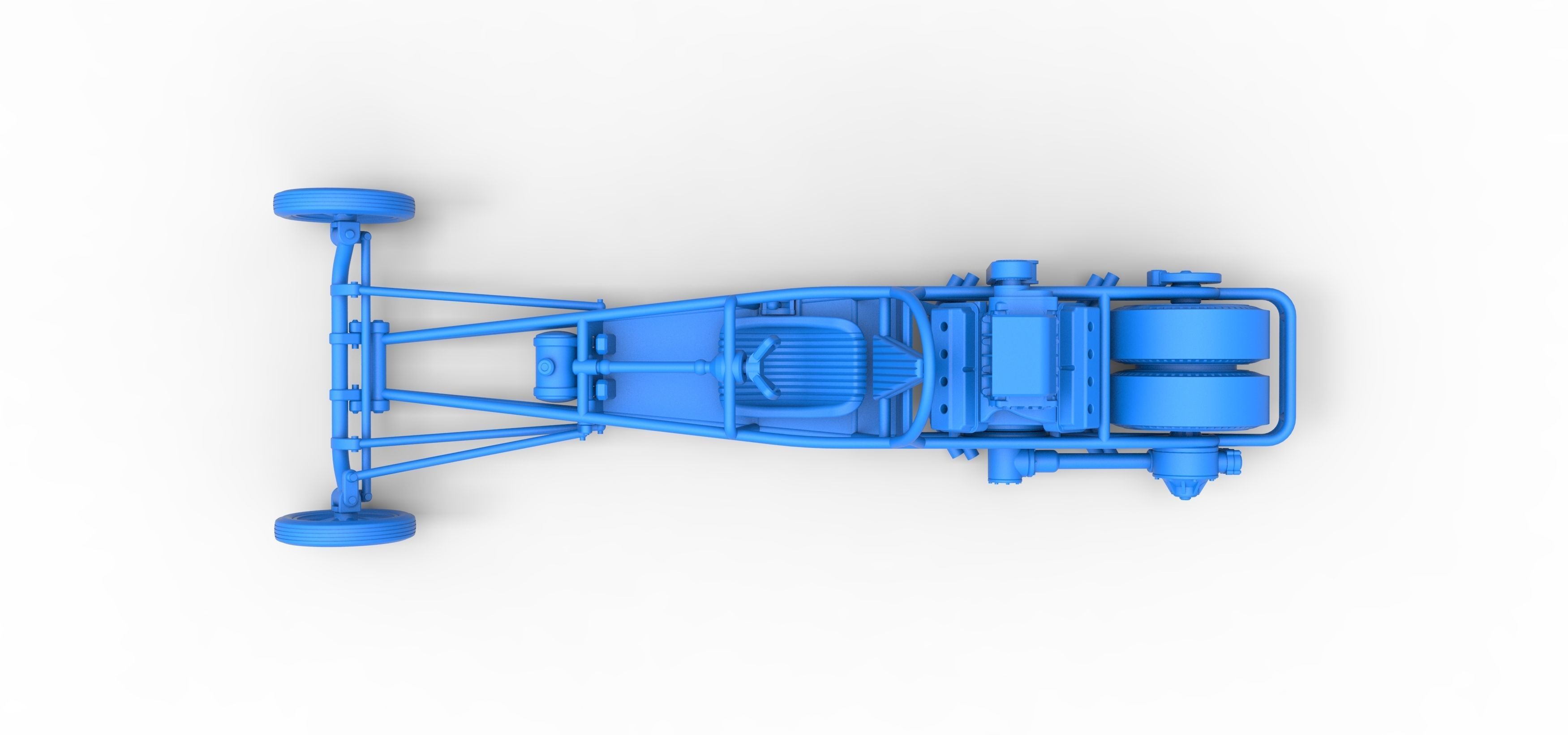 Rear engine old school dragster V2 Scale 1 to 25 3D print model_36