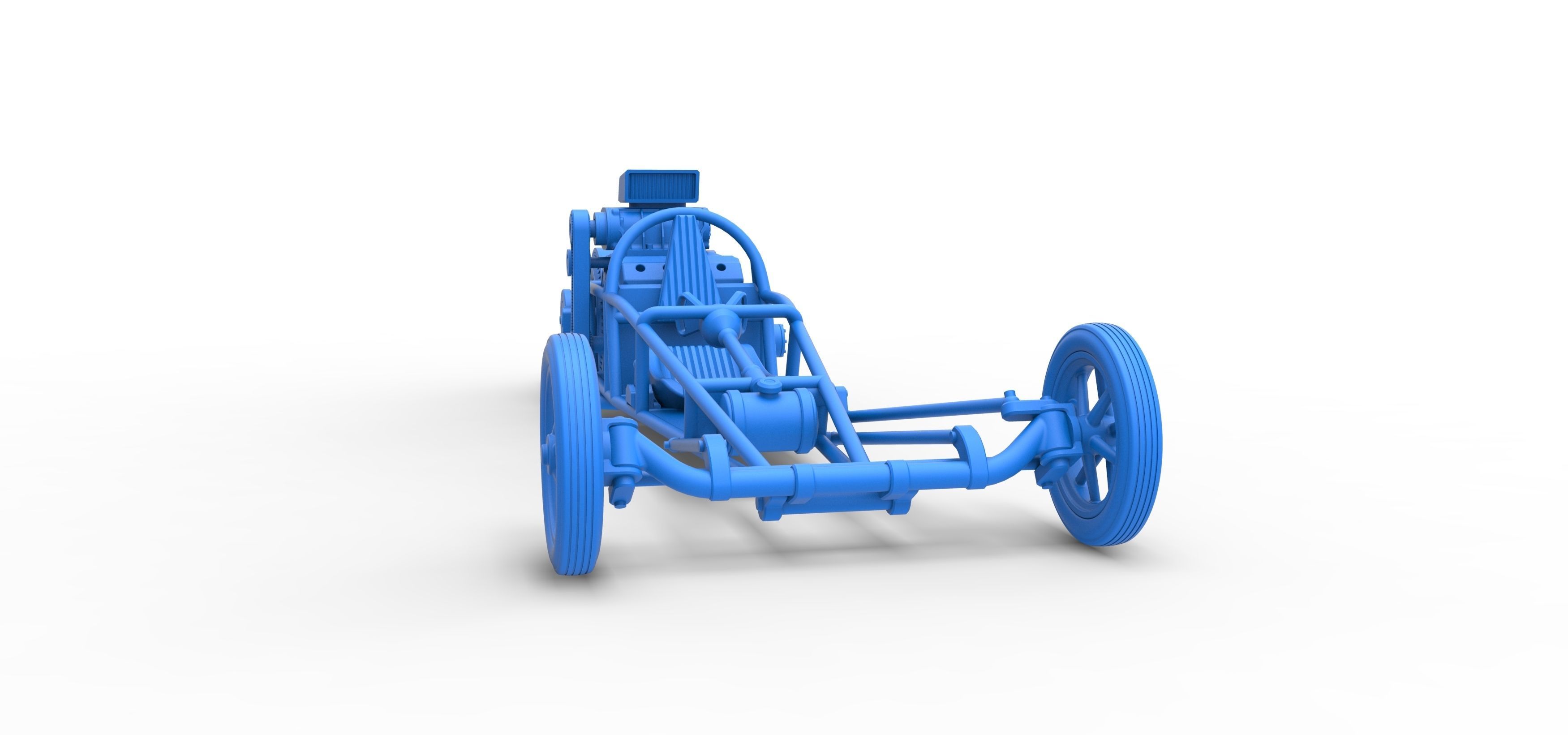 Rear engine old school dragster V2 Scale 1 to 25 3D print model_49