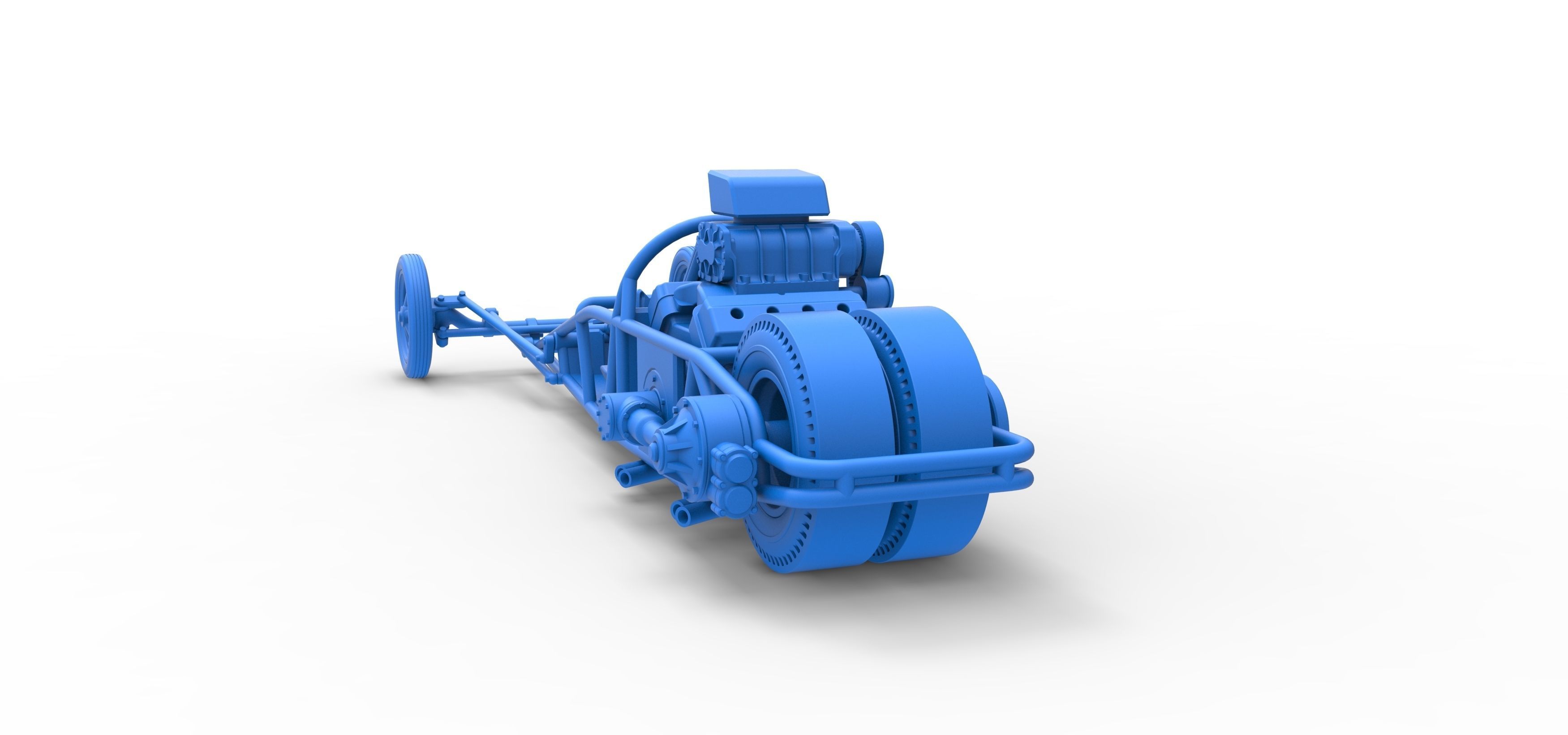 Rear engine old school dragster V2 Scale 1 to 25 3D print model_39