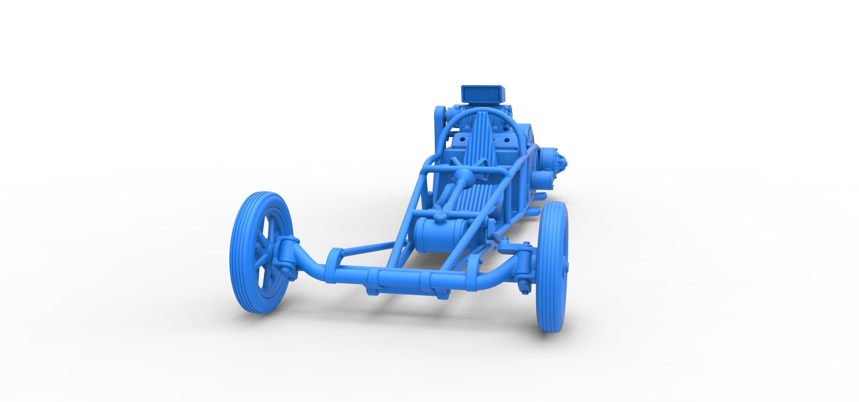 Rear engine old school dragster V2 Scale 1 to 25 3D print model_30