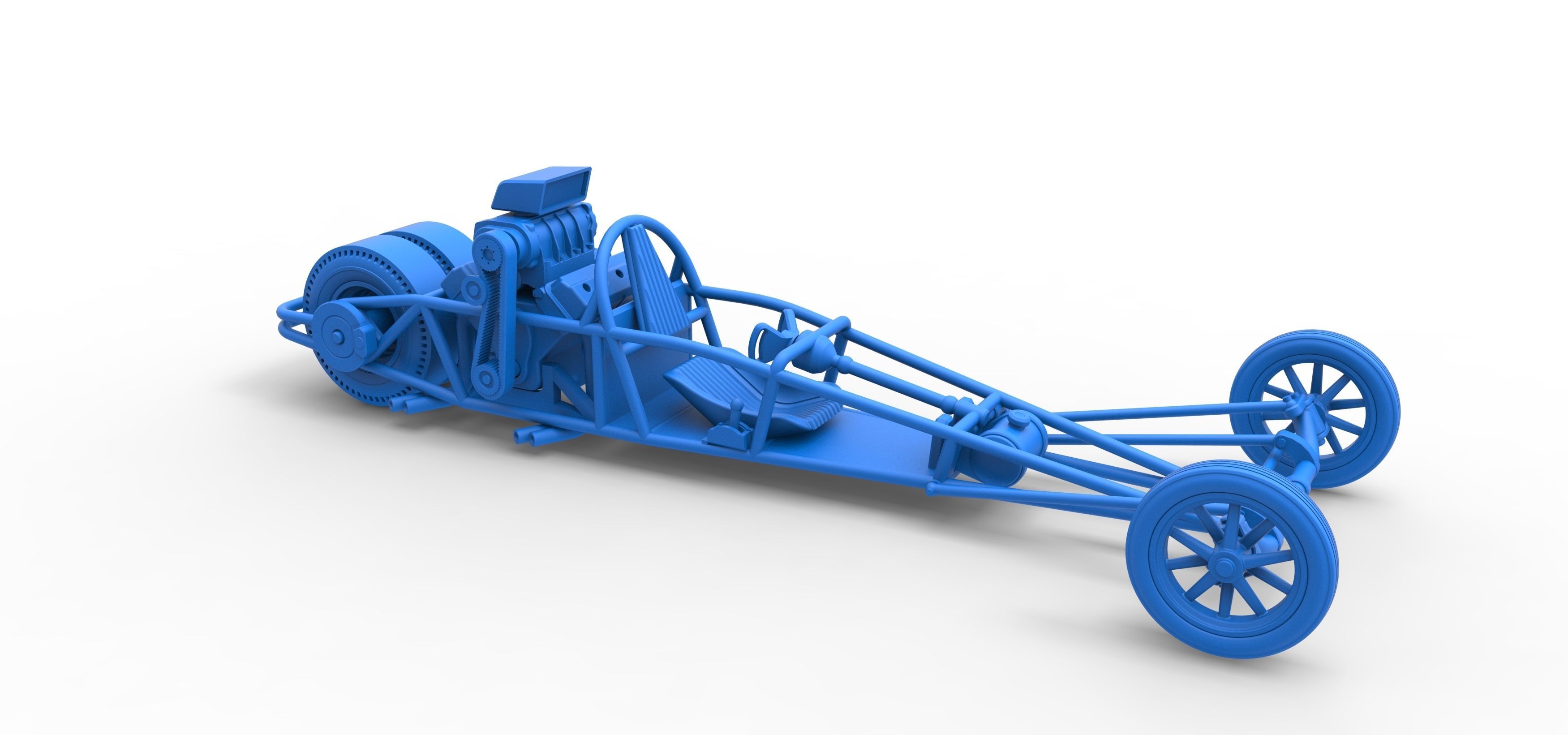 Rear engine old school dragster V2 Scale 1 to 25 3D print model_47