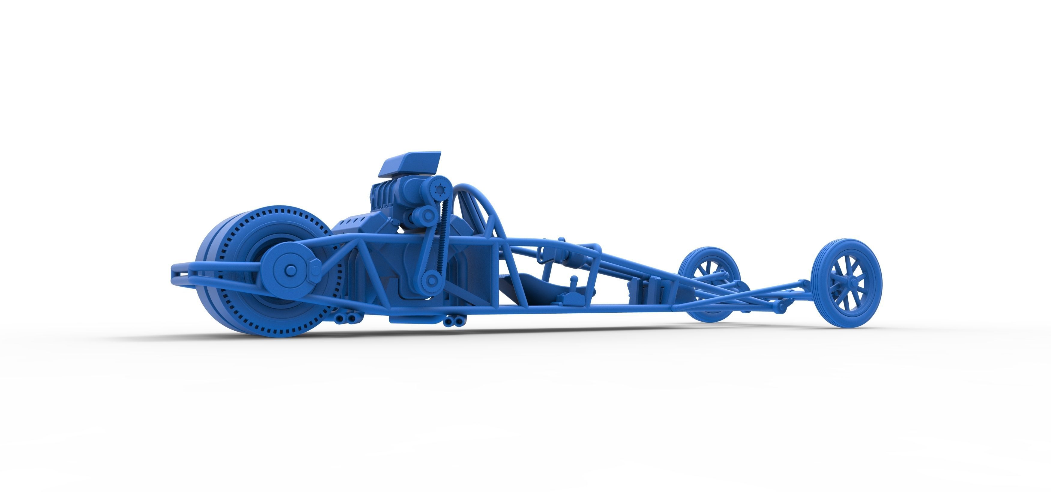 Rear engine old school dragster V2 Scale 1 to 25 3D print model_44