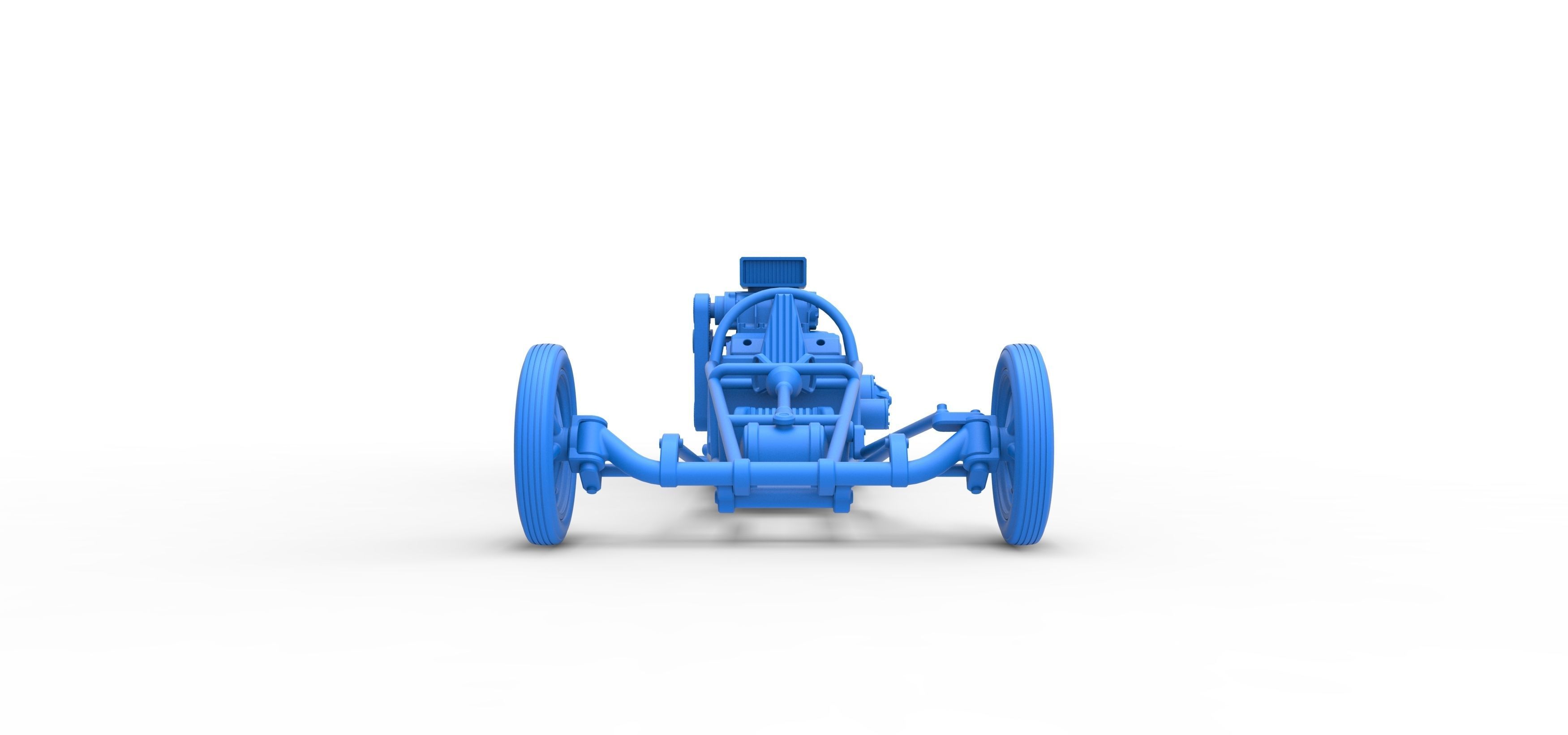 Rear engine old school dragster V2 Scale 1 to 25 3D print model_32