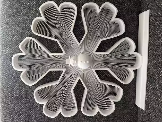 fiocco di neve string art 3D print model