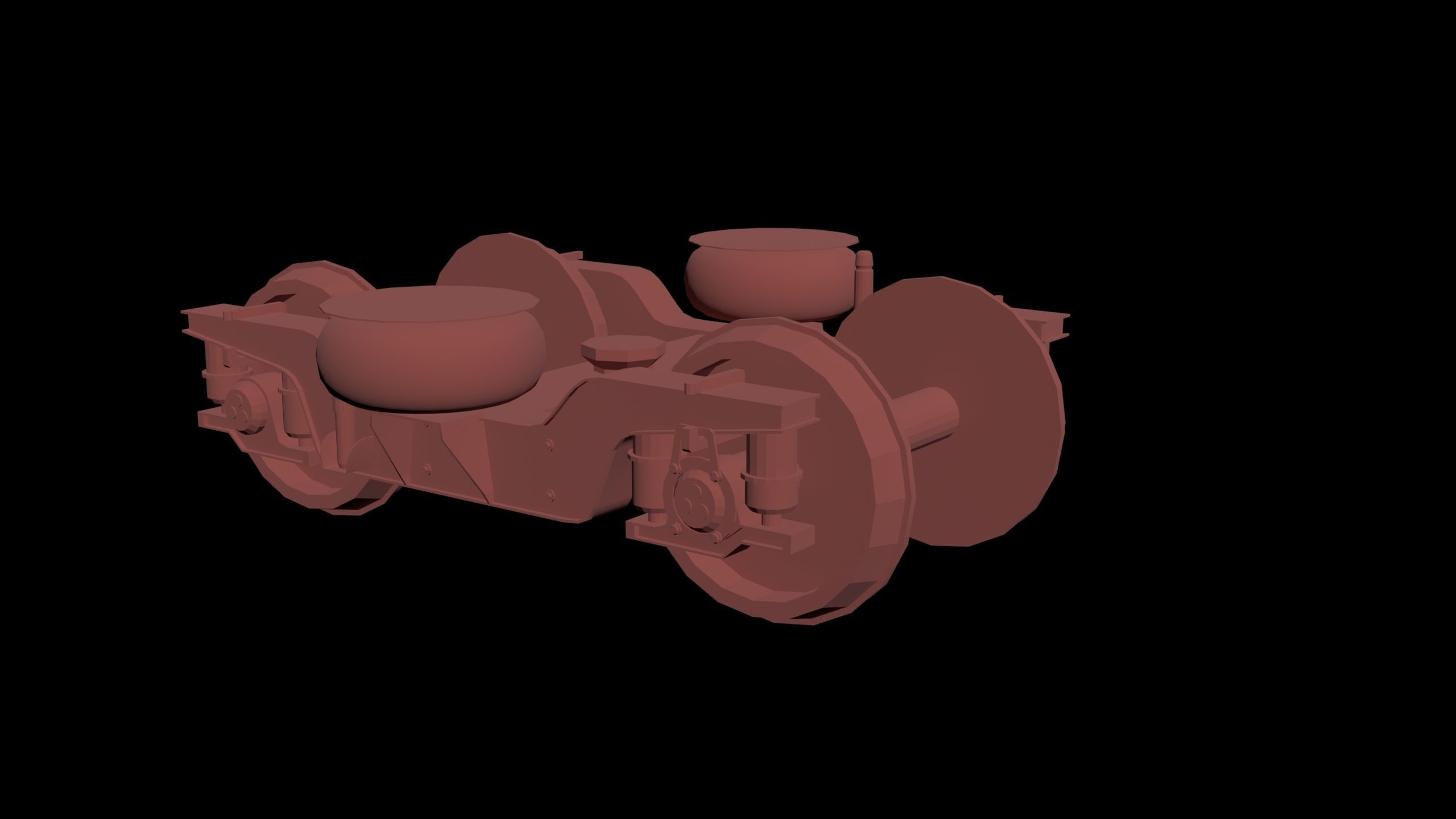 BOGIE K9 - train suspension - wheel 3D model_1