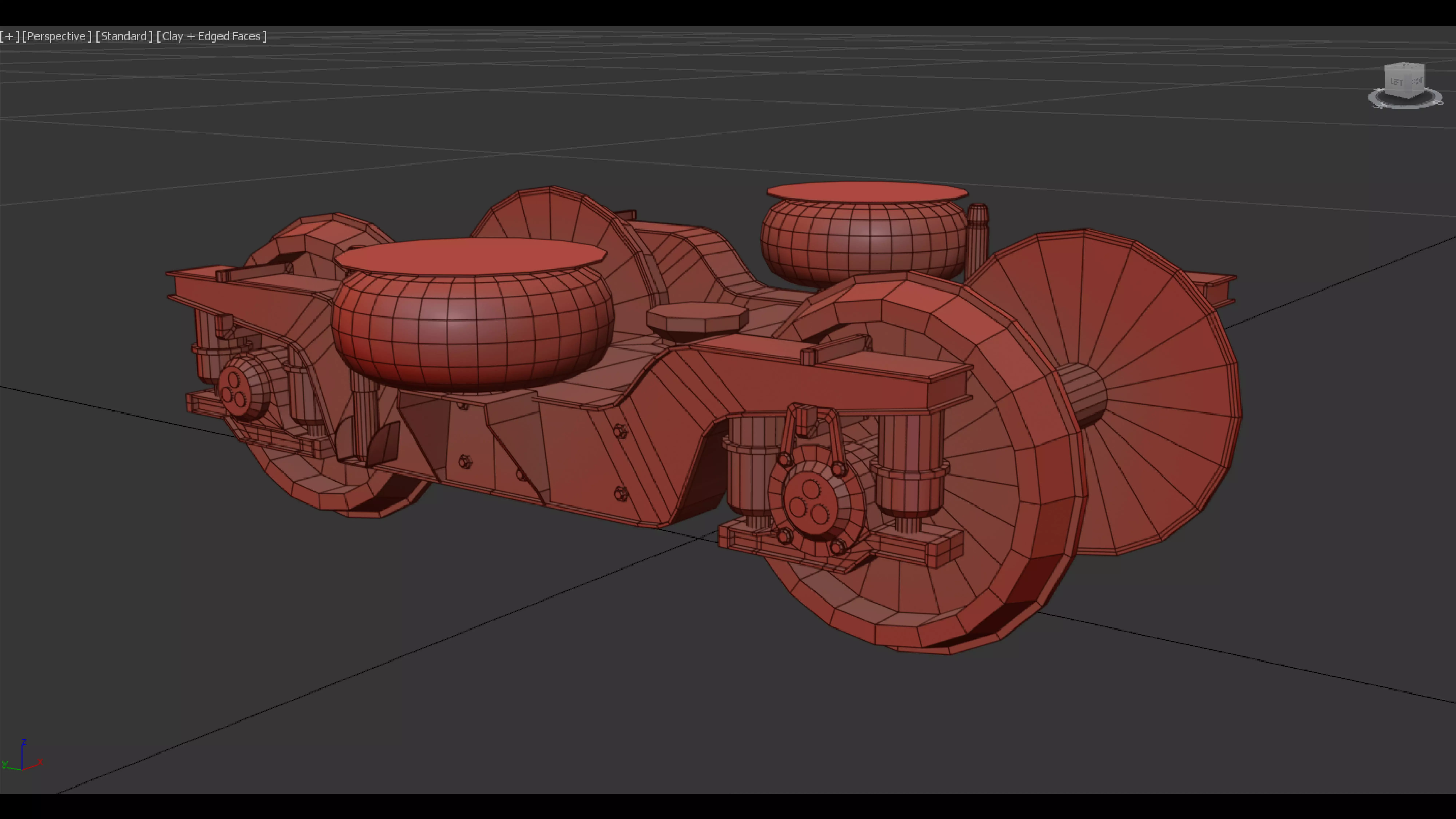 BOGIE K9 - train suspension - wheel 3D model_0