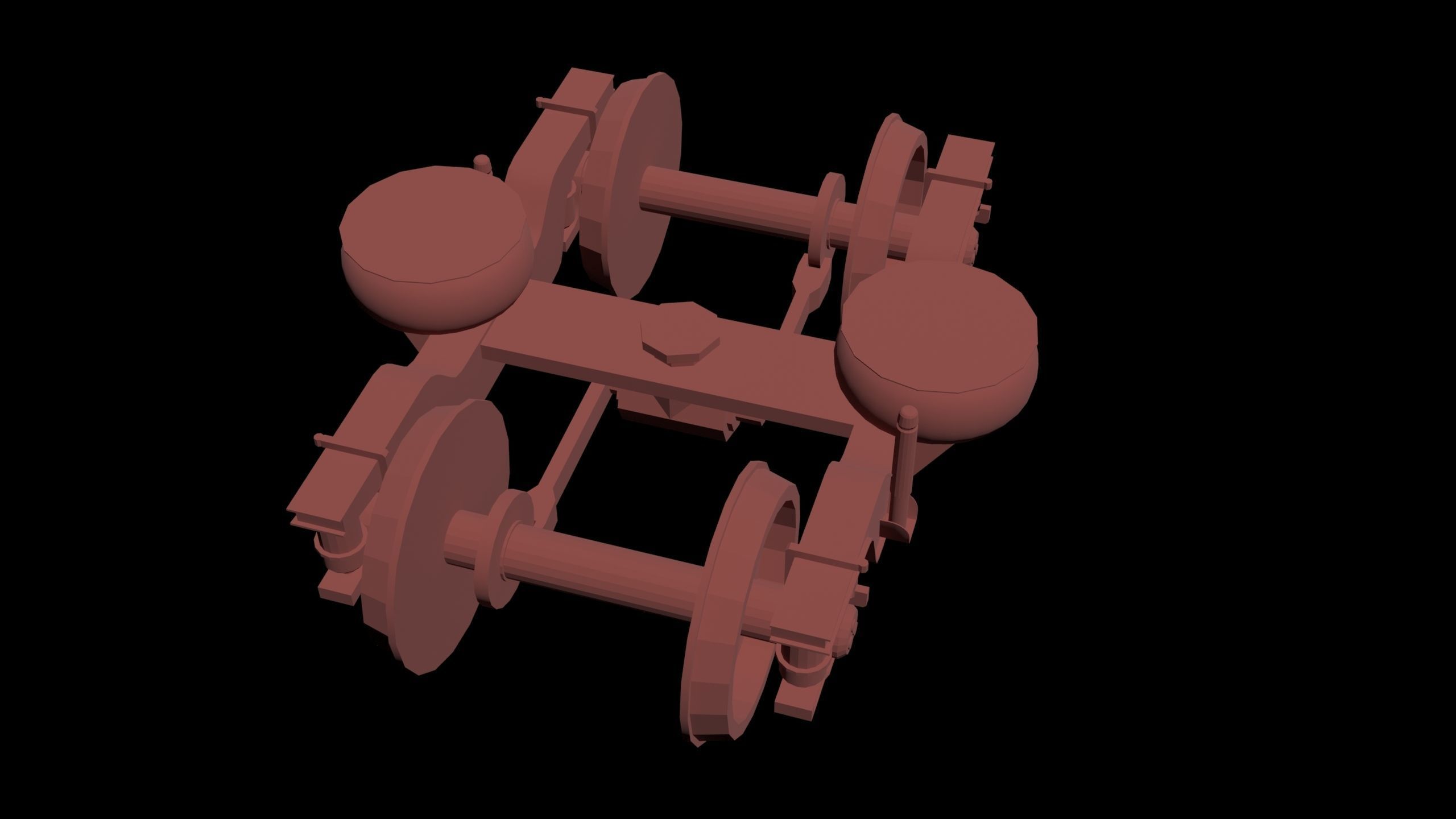 BOGIE K9 - train suspension - wheel 3D model_2