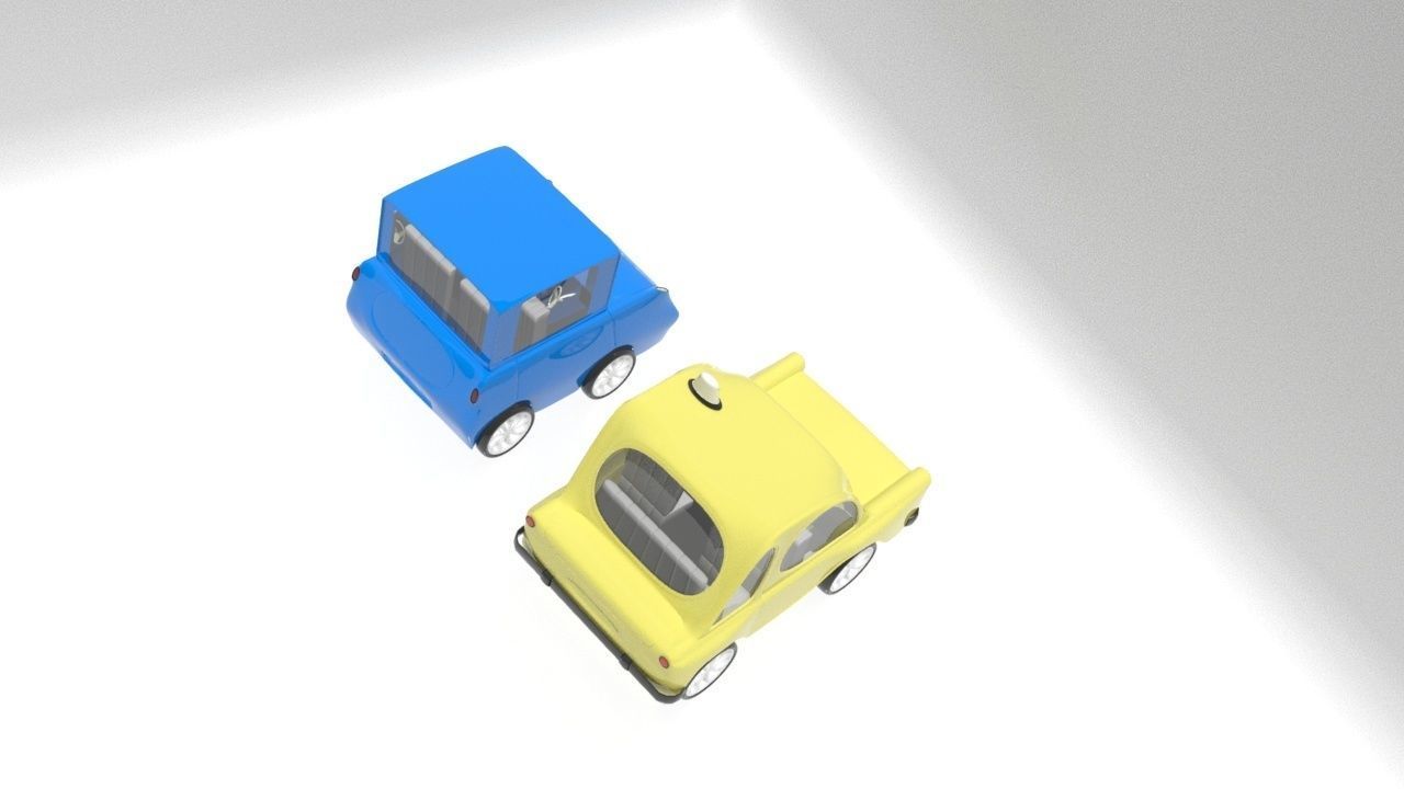 2 cars  3D model_2