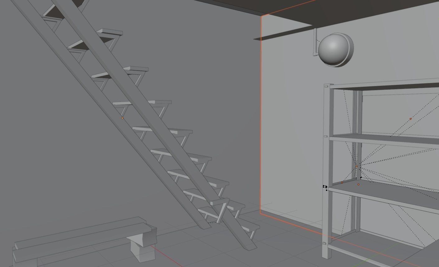 Cellar Basement Storage Room - Game Ready Low-poly 3D model_5