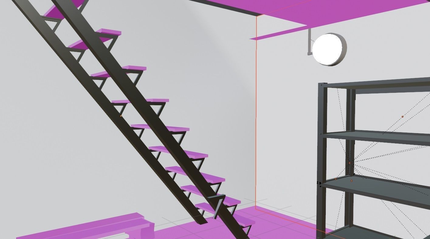 Cellar Basement Storage Room - Game Ready Low-poly 3D model_6