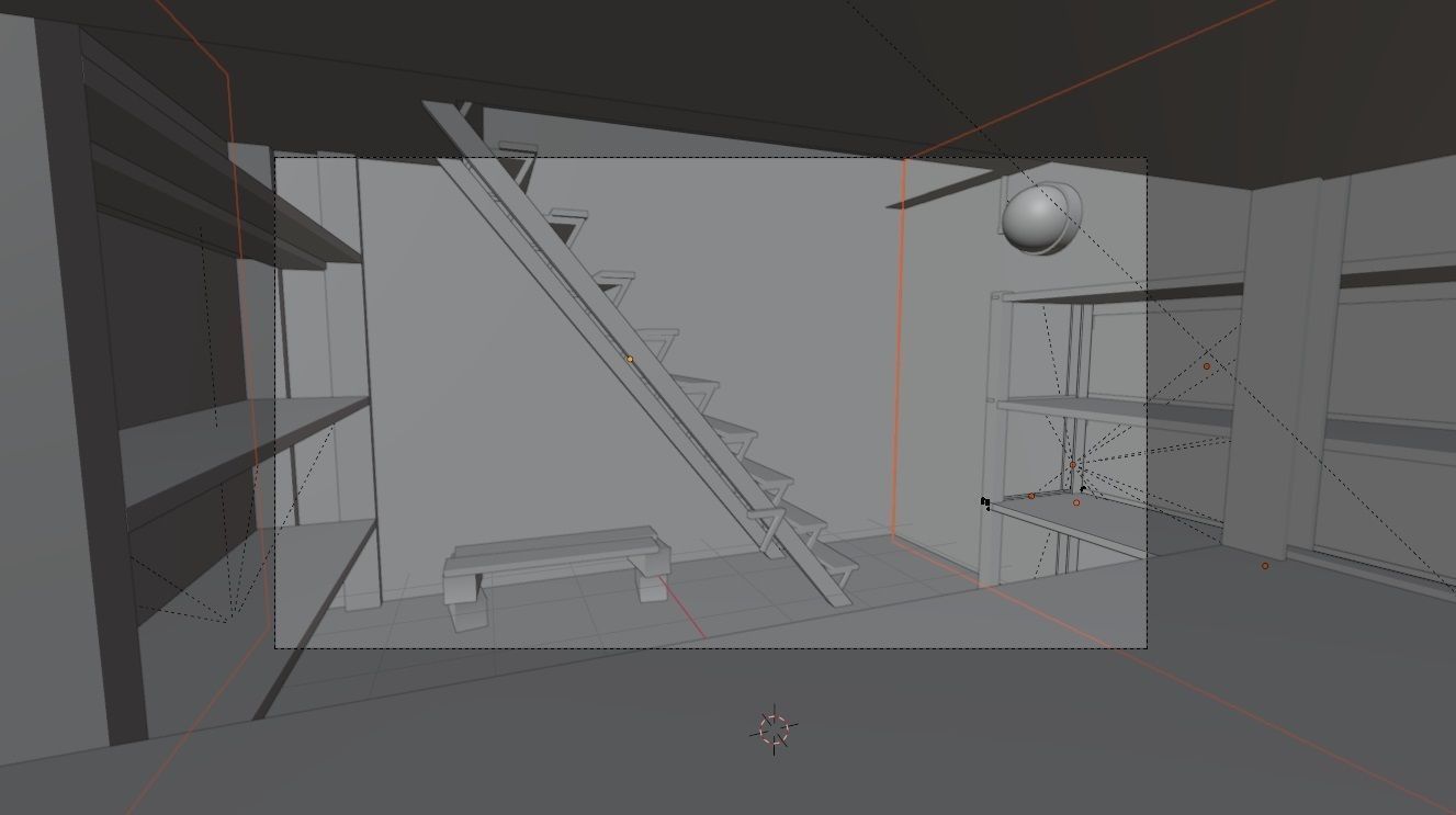 Cellar Basement Storage Room - Game Ready Low-poly 3D model_7