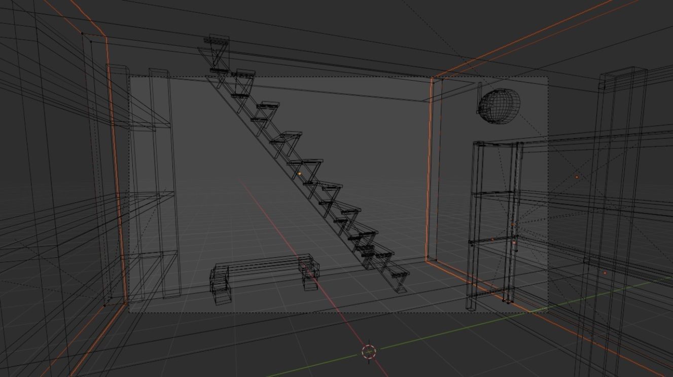 Cellar Basement Storage Room - Game Ready Low-poly 3D model_8