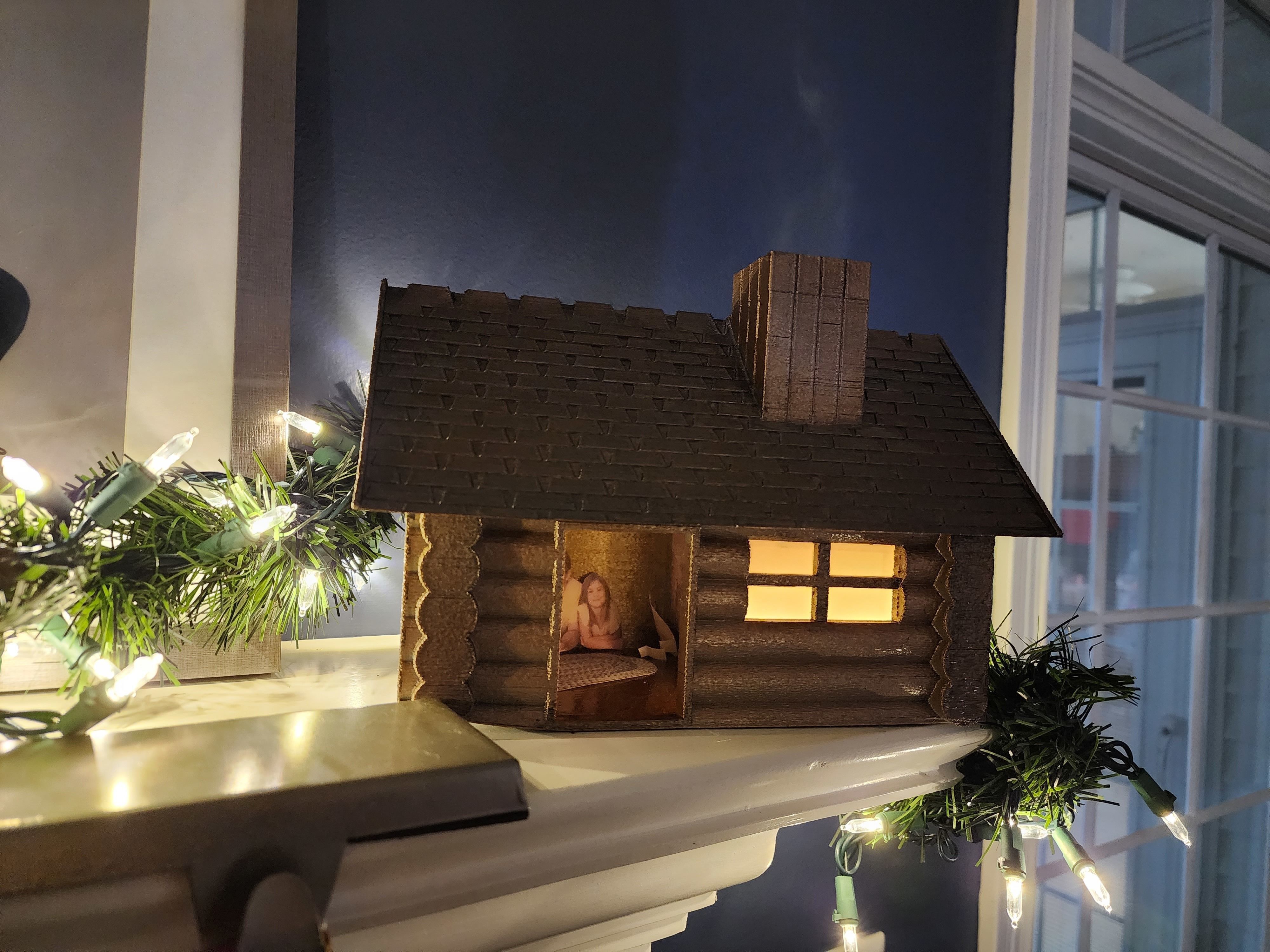 Log Cabin Incense Holder  3D print model_2