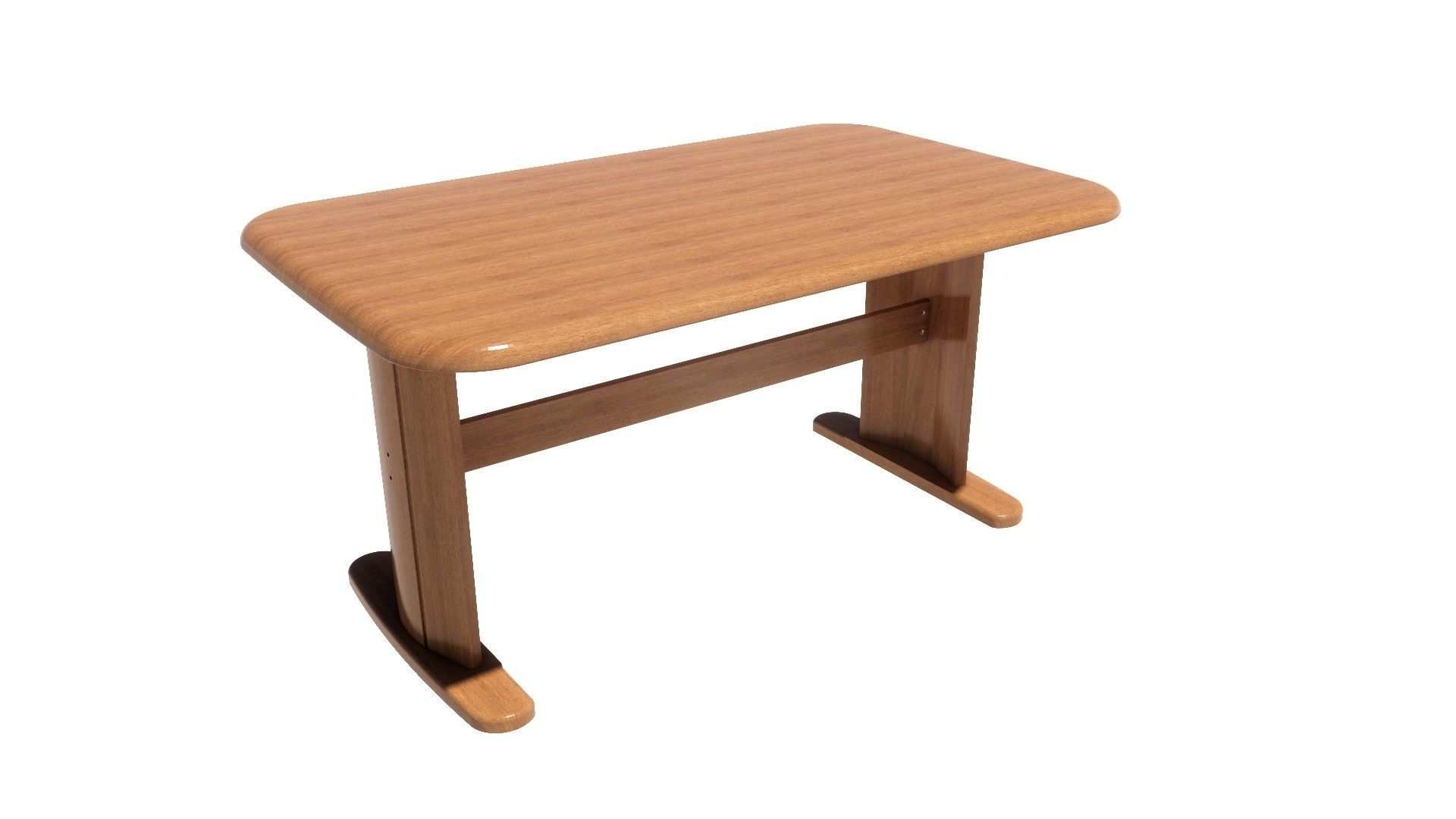 Dining set 4 seat 3D model_9